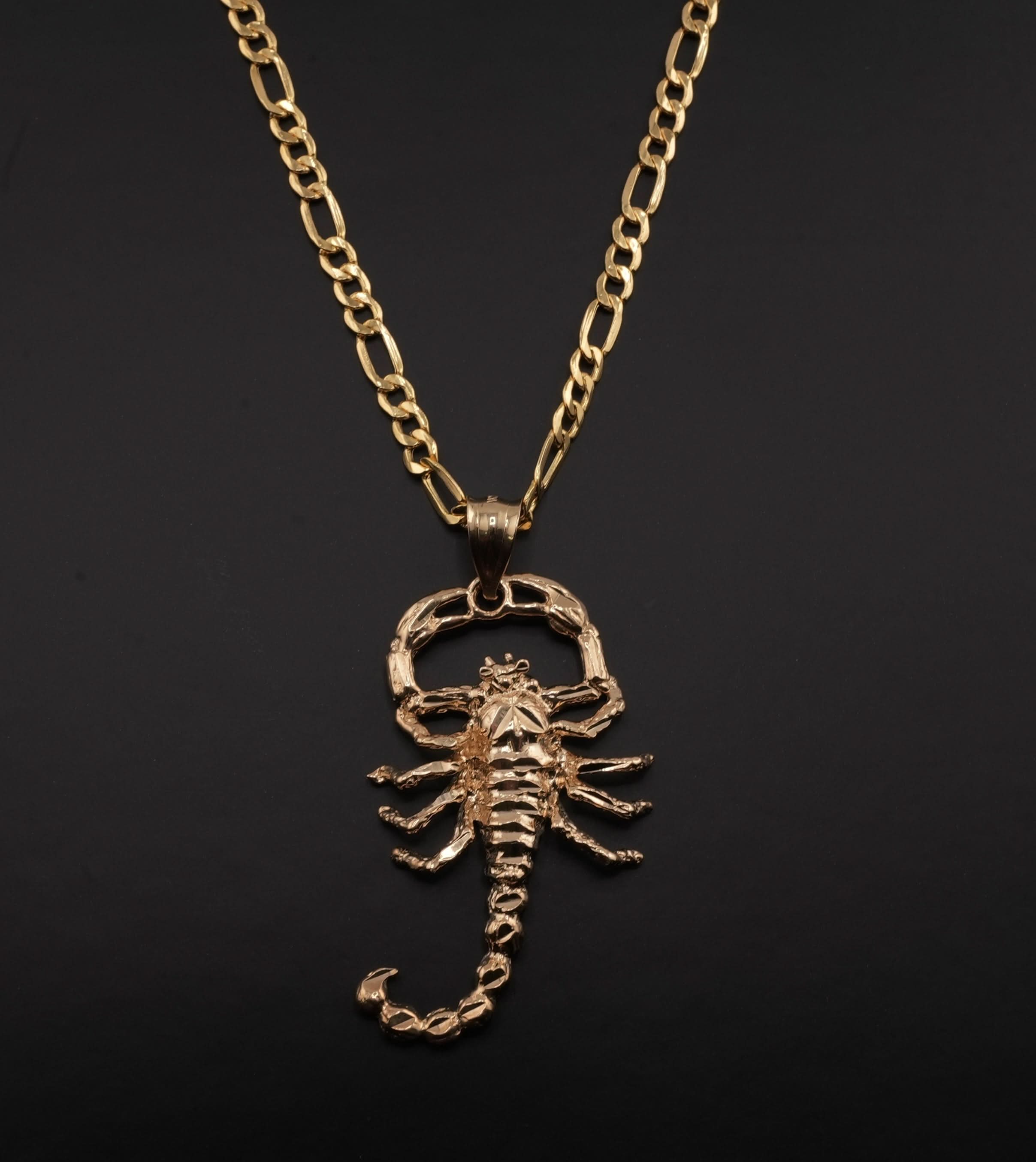 14K Gold Scorpion Chain Set