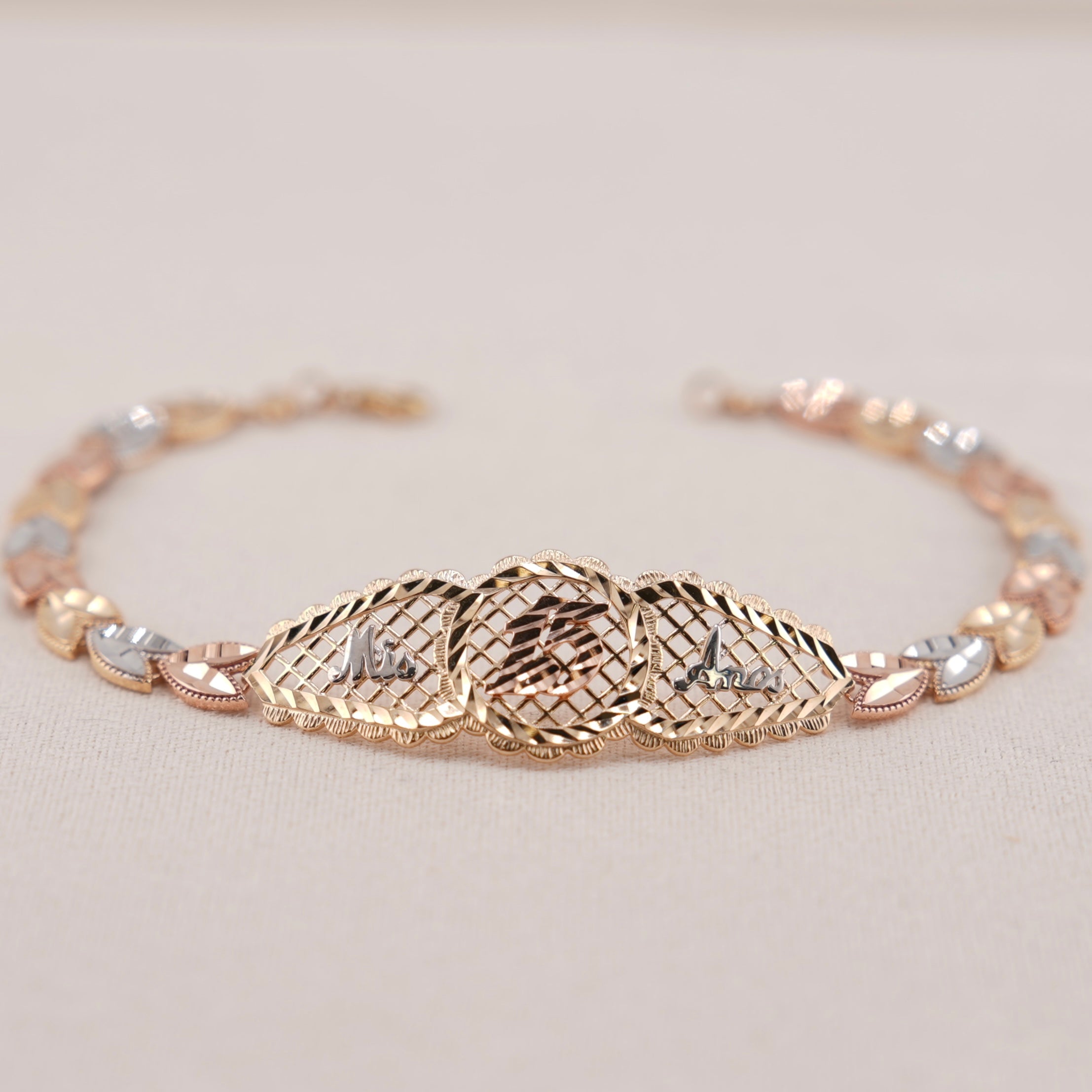 14k Gold Quinceañera Bracelet