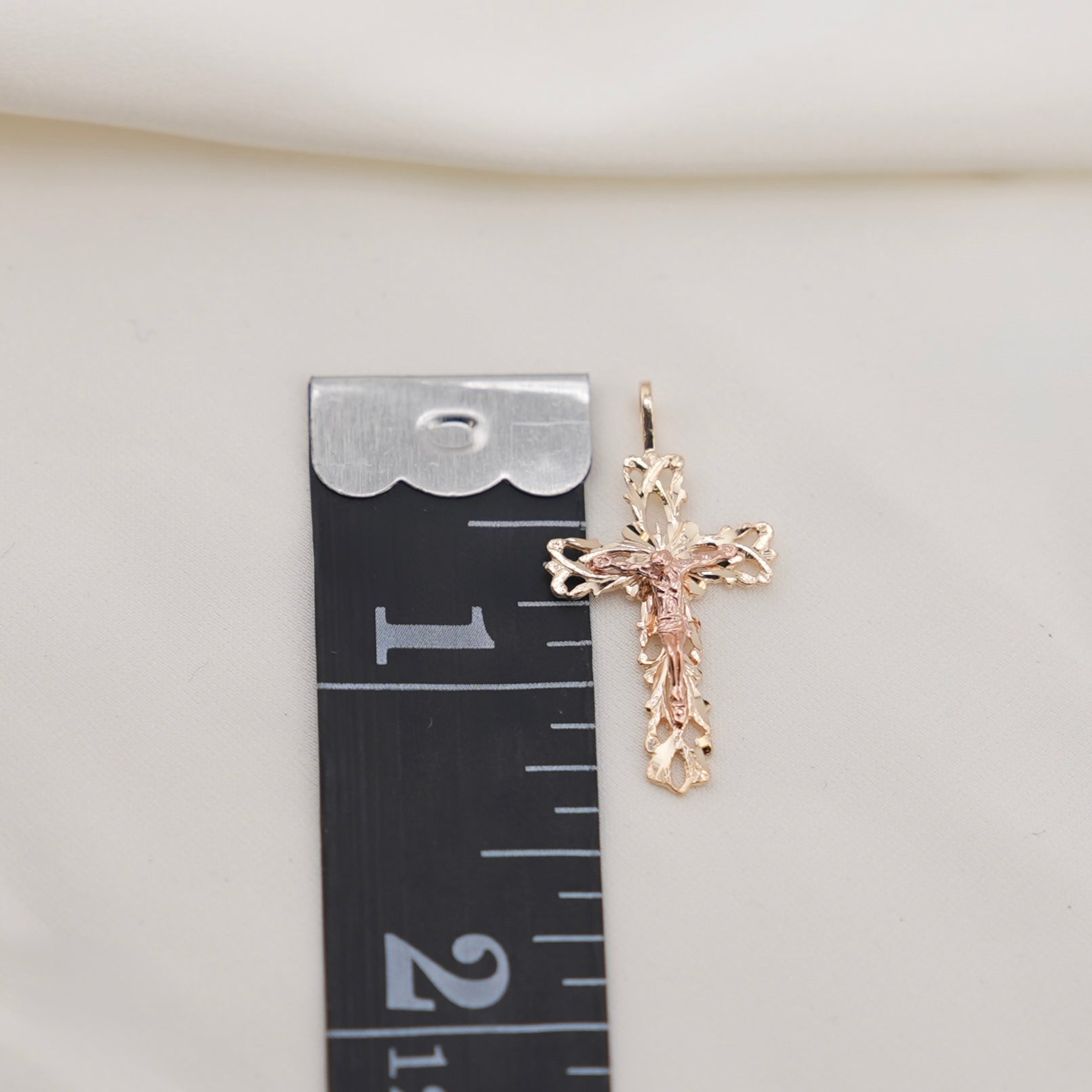 14k Gold Cross Chain Set