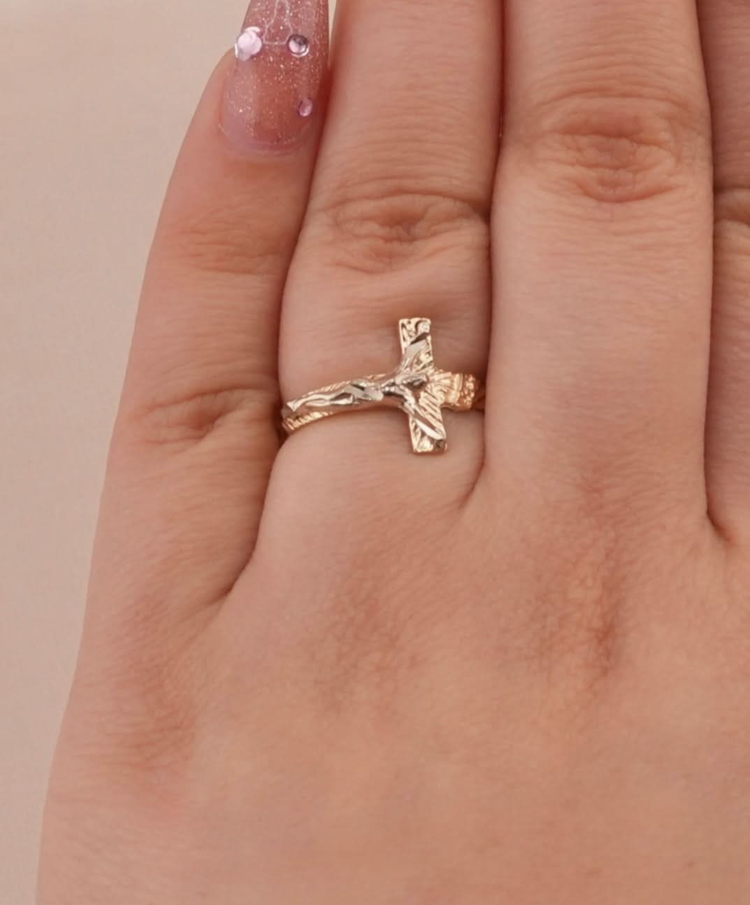 14K Gold Cross Women’s Ring