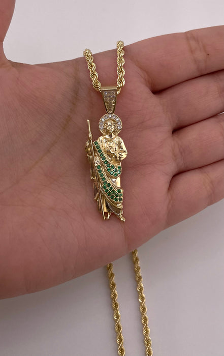 14k Gold San Judas Chain Set CBP#21