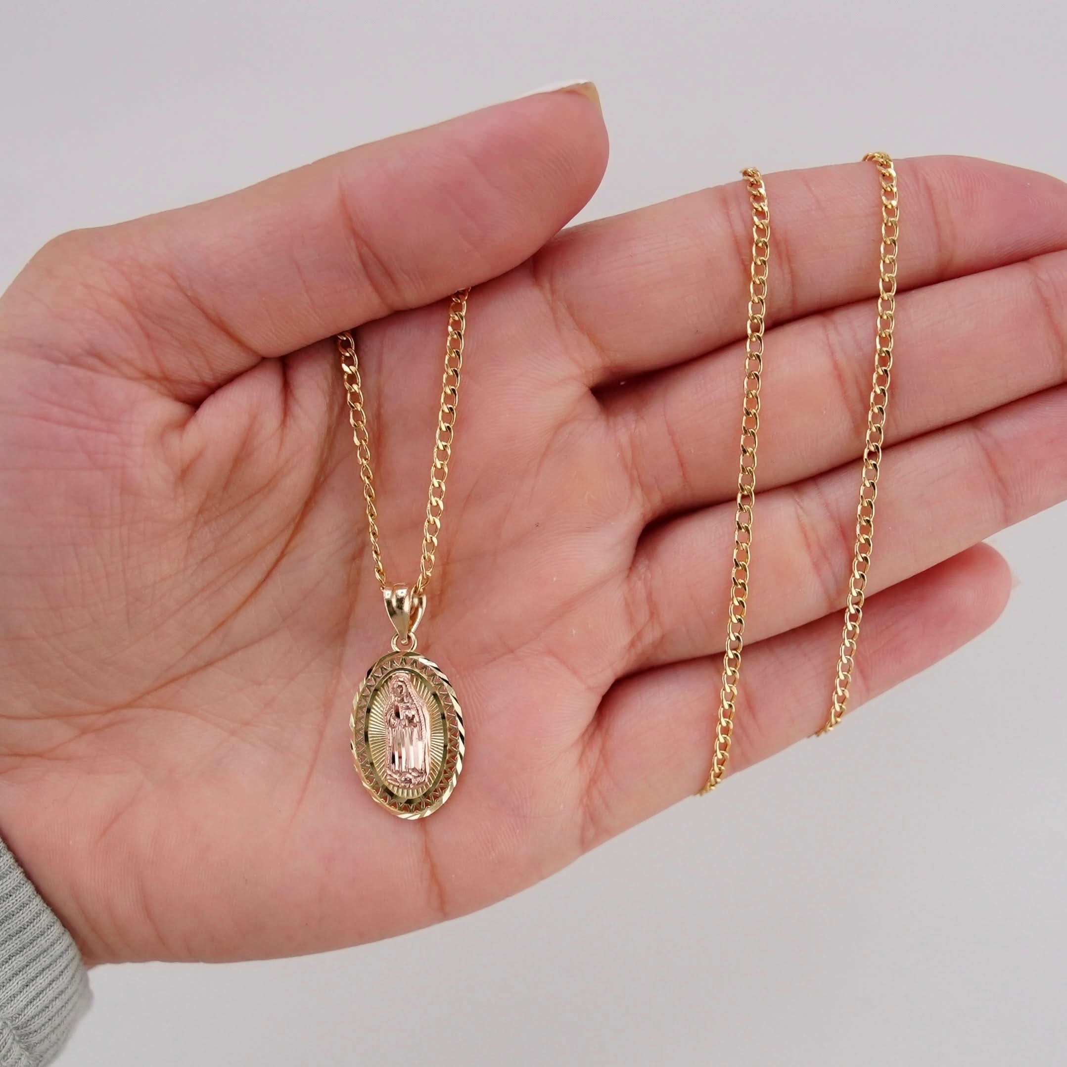 14k Gold Virgencita Chain Set