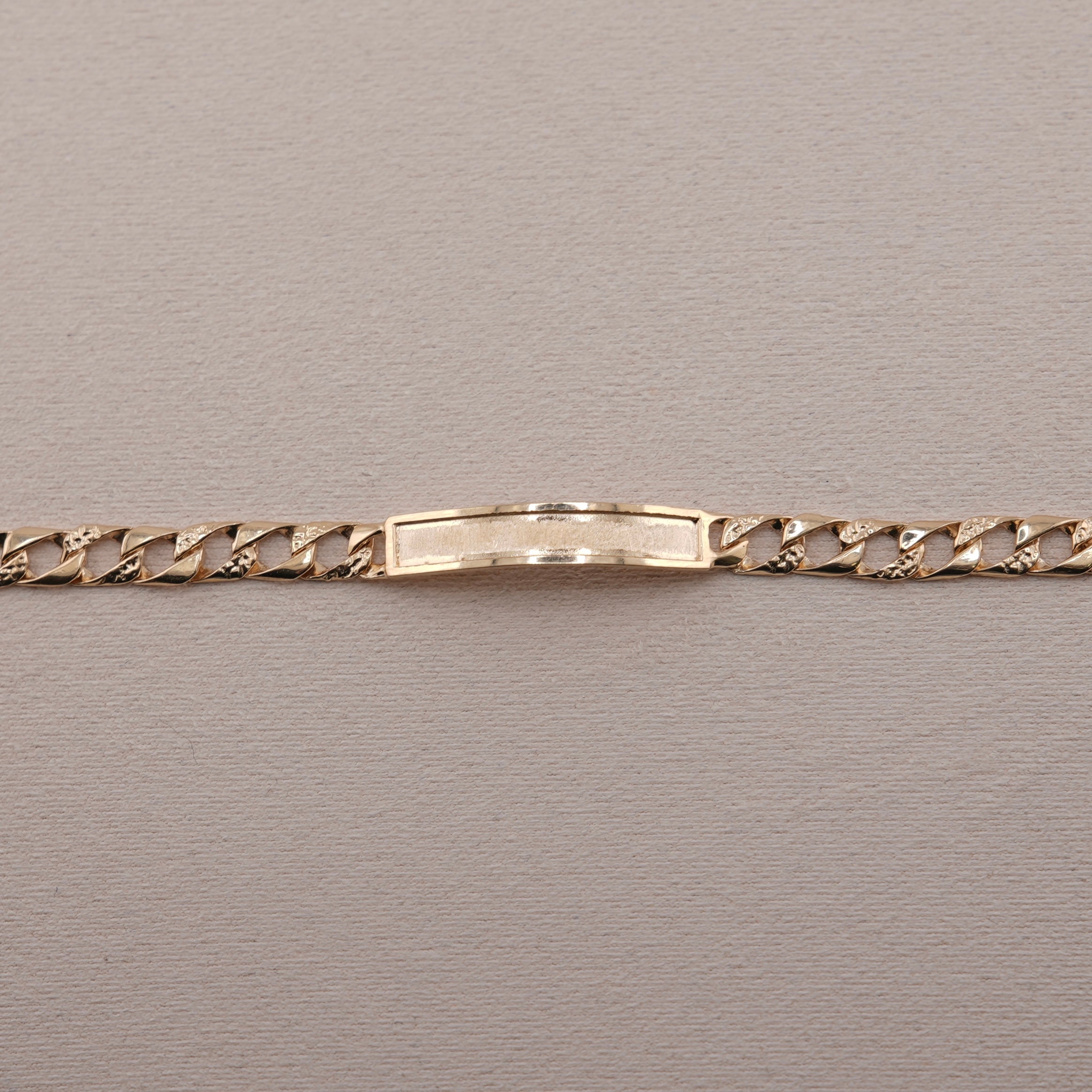 14k Gold Baby/Kid’s Solid Curb ID Bracelet 5.5mm