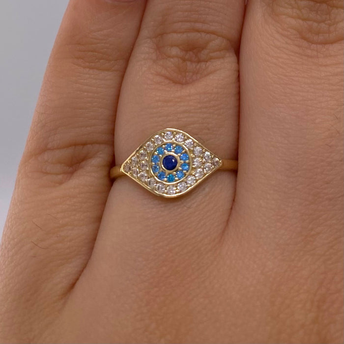 14k Gold Women’s Evil Eye Ring CBRW#23