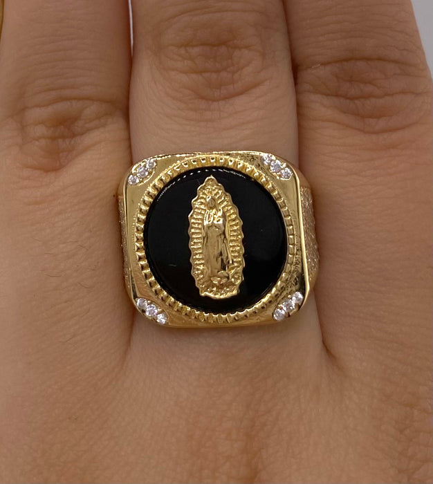 14k Gold Virgencita Men’s Ring CBRM#29