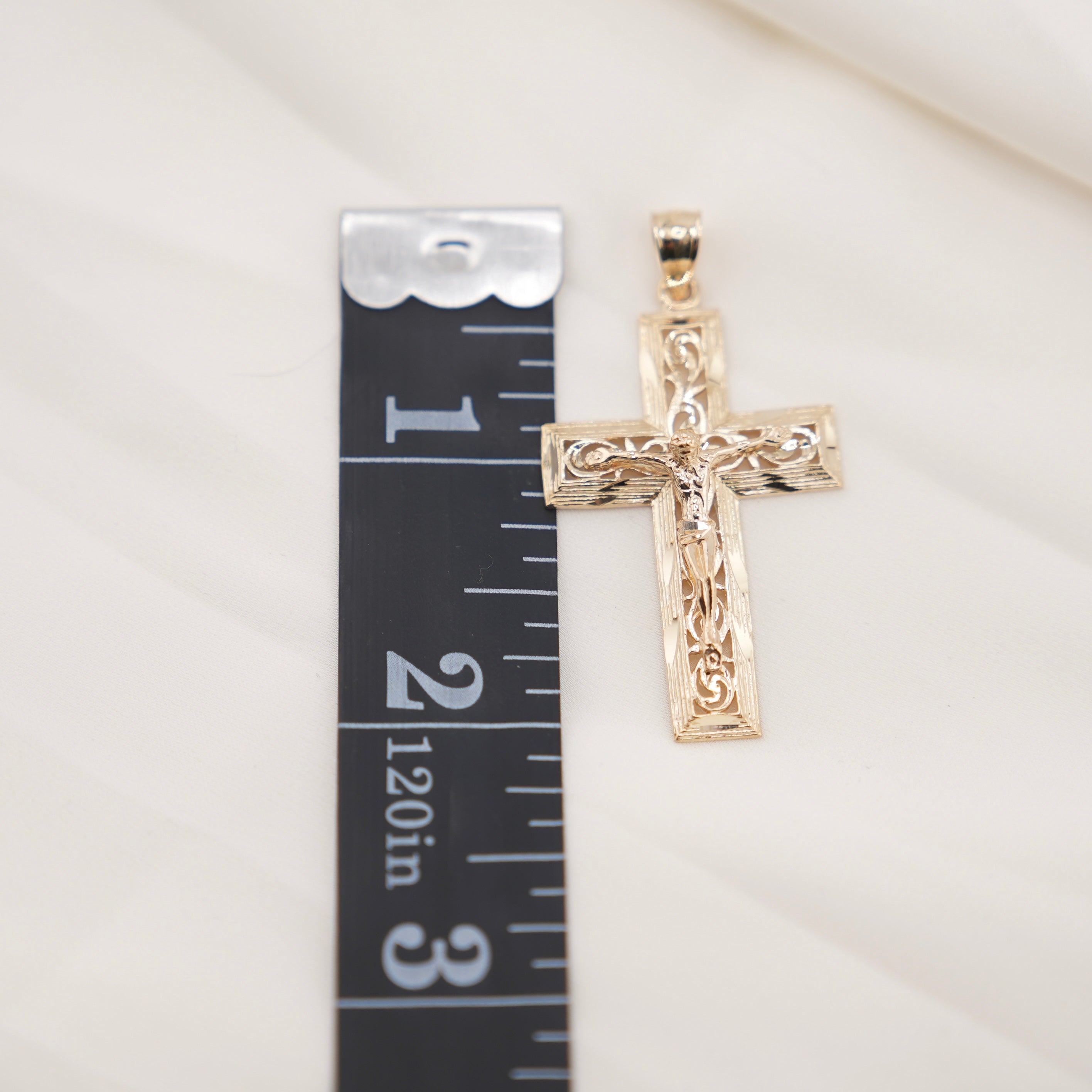 14k Gold Cross Chain Set