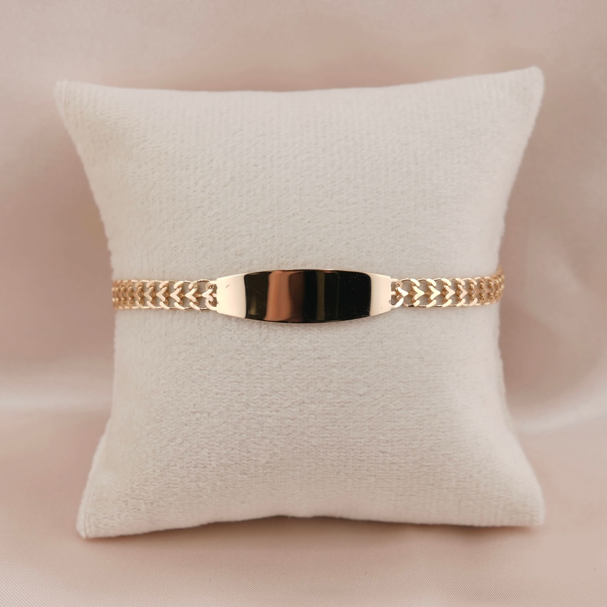 14k Gold Women’s Petatillo ID Bracelet 5mm