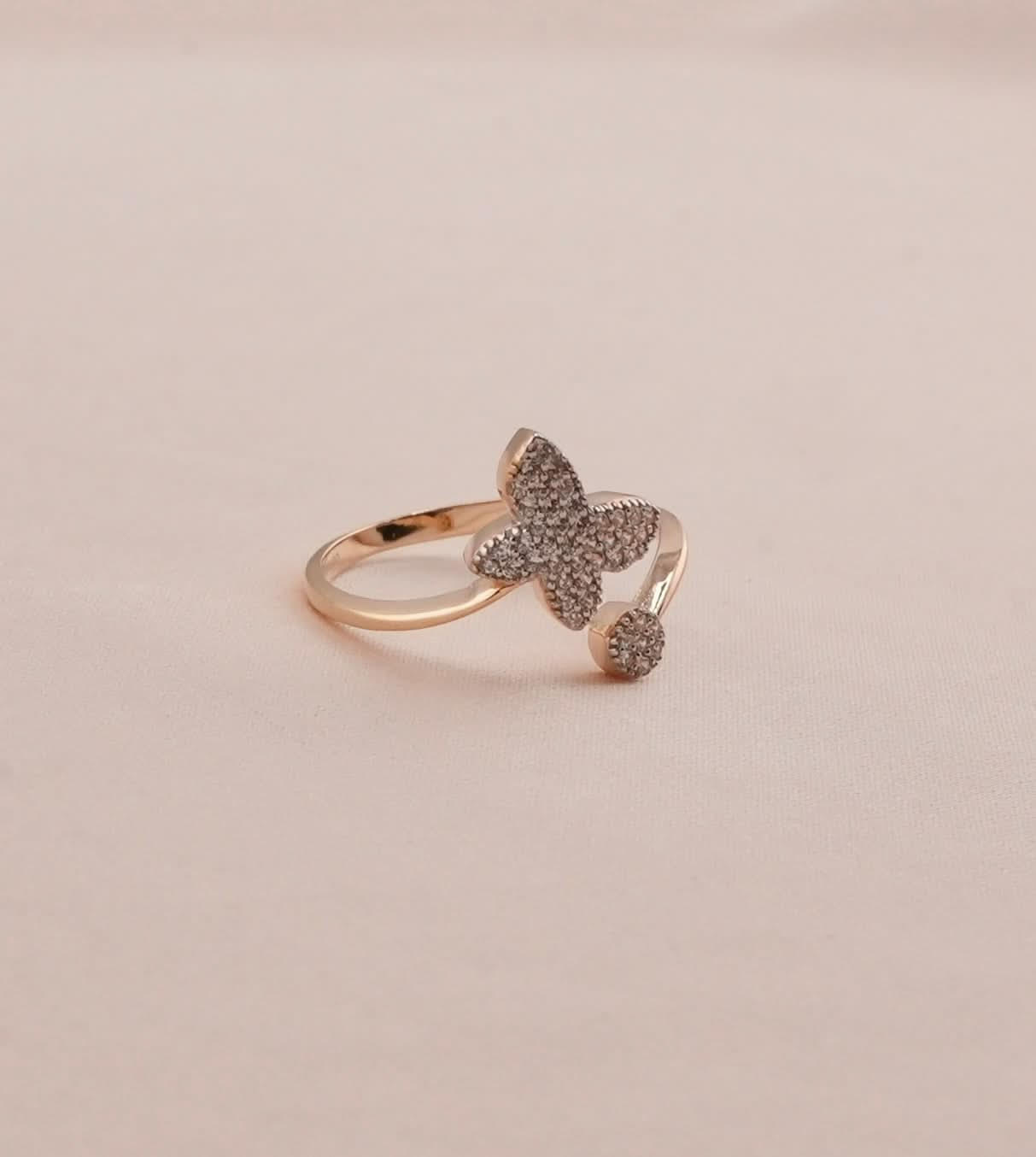 14K Gold Butterfly Women's Ring
