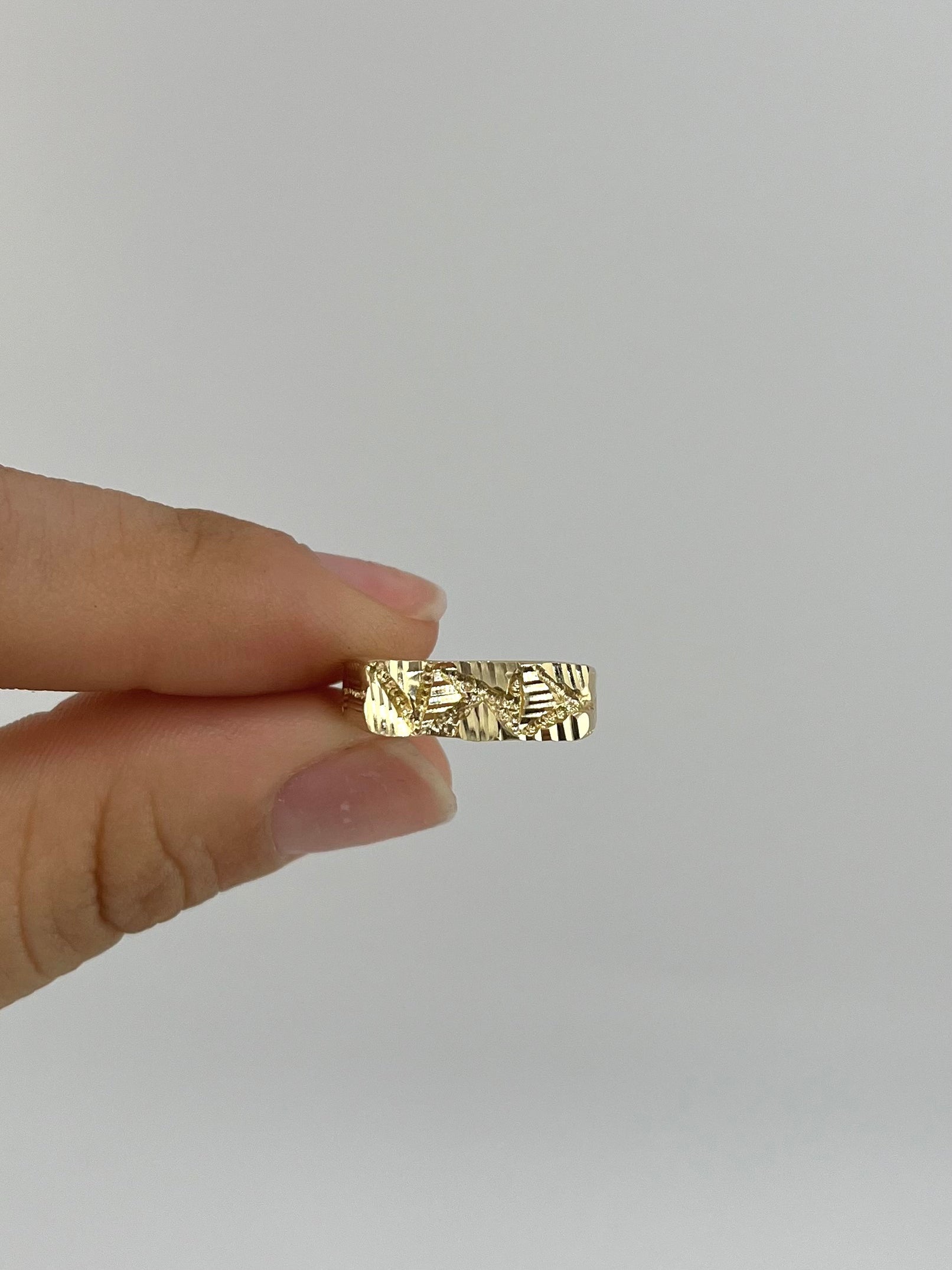 14k Gold Nugget Men’s Ring — AB and J