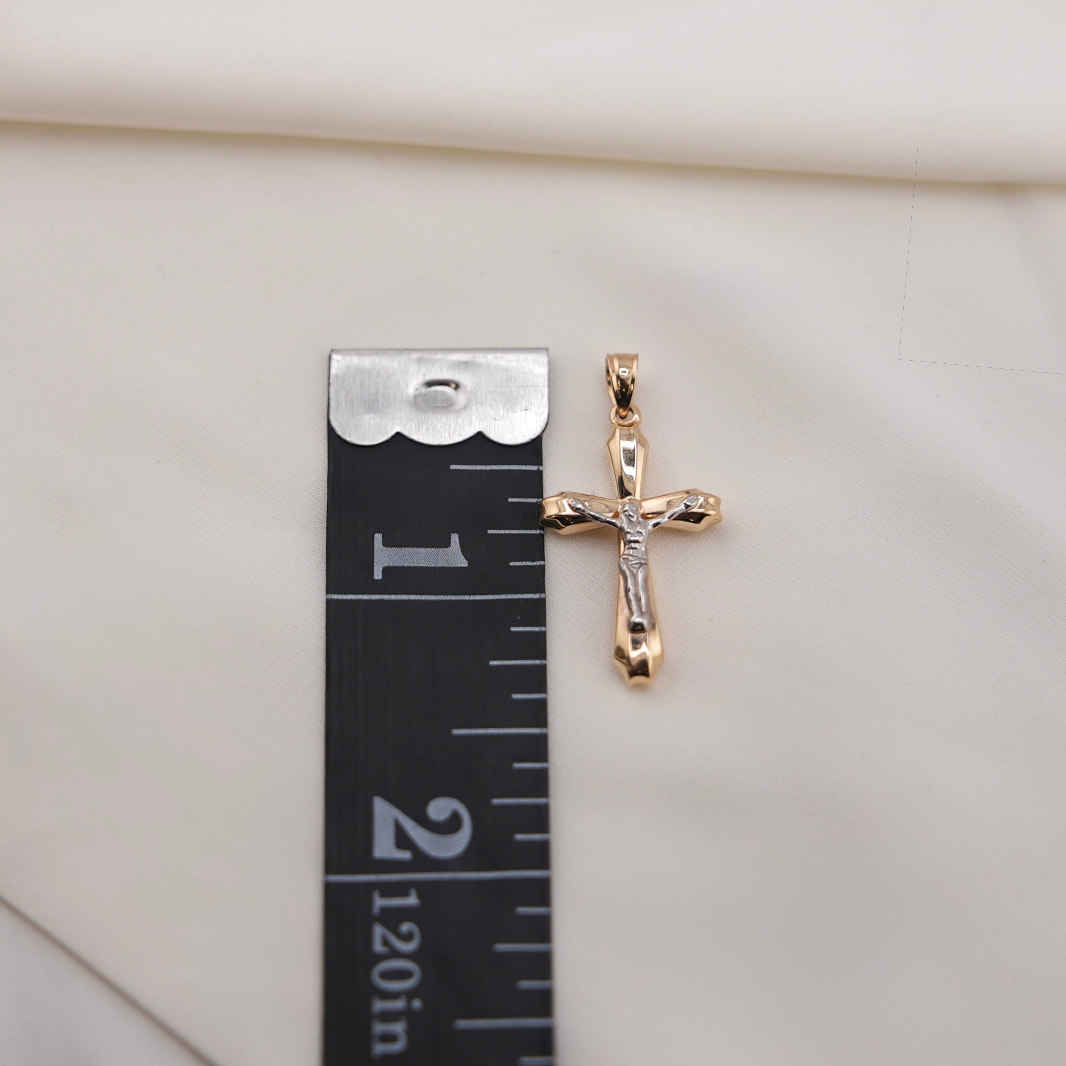 14k Gold Cross Chain Set