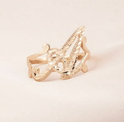 14k Gold Initial Women’s Ring 020