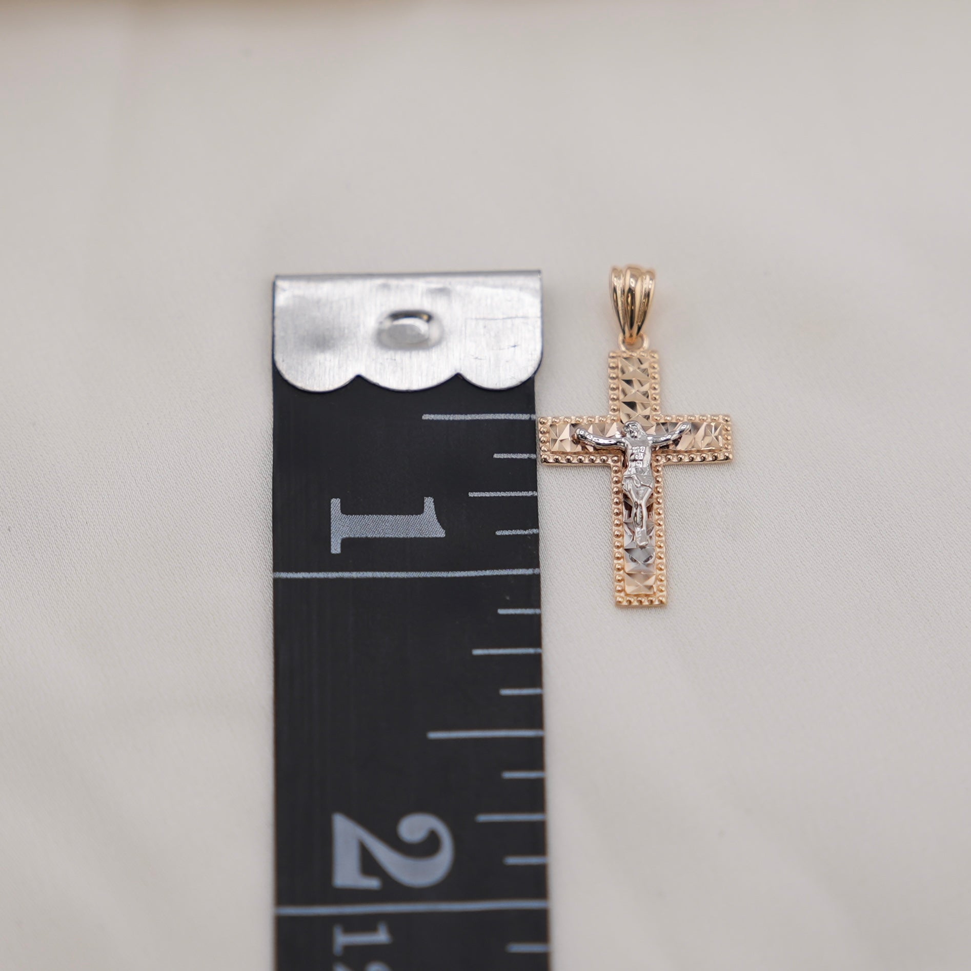 14k Gold Cross Chain Set