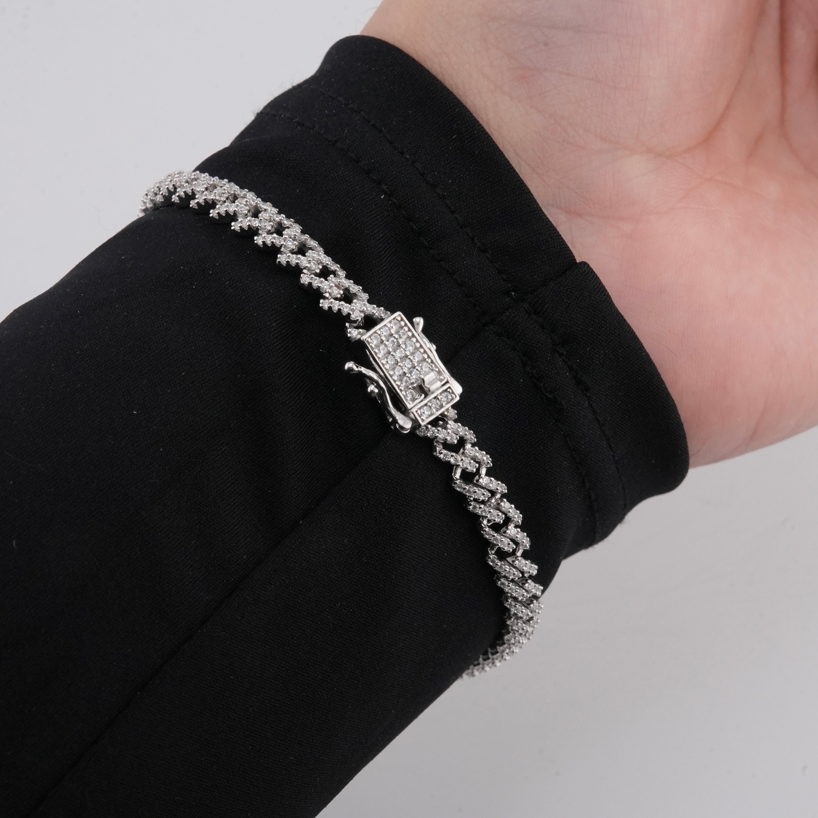 925 Silver Monaco 5mm Moissanite Bracelet