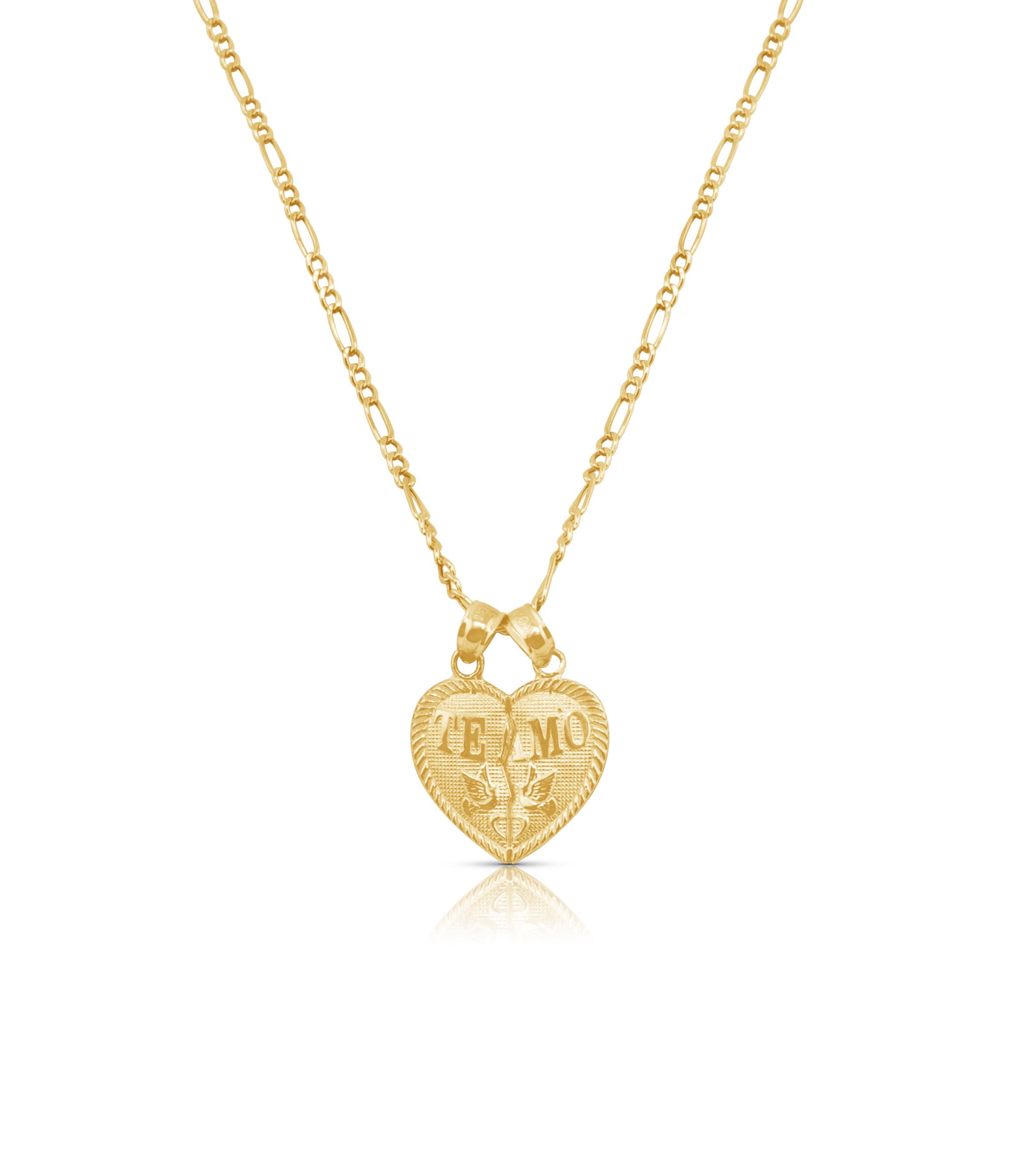 14k Gold Te Amo Chain Set . PT-