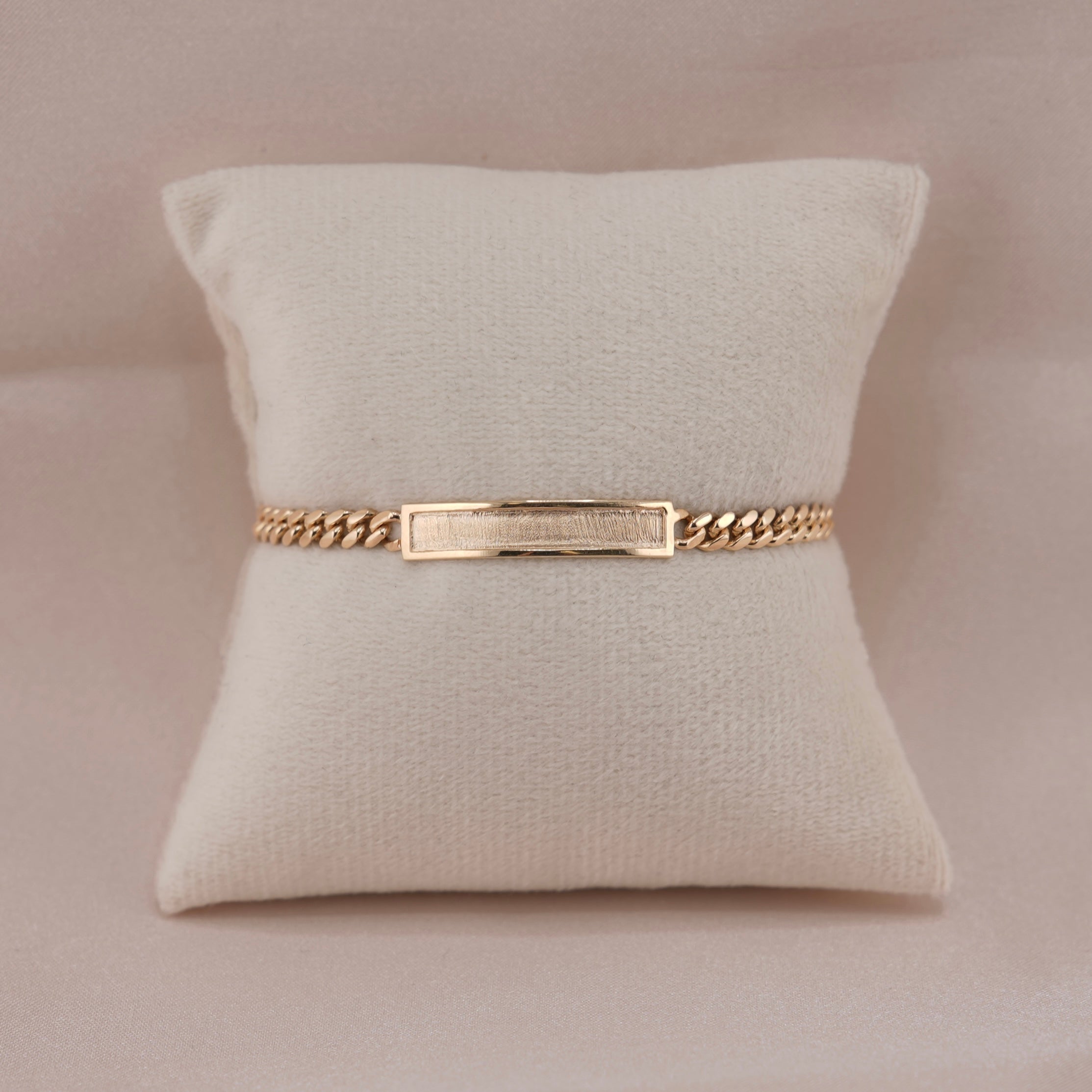 14k Gold Baby/Kid’s Solid Miami Cuban ID Bracelet 4mm
