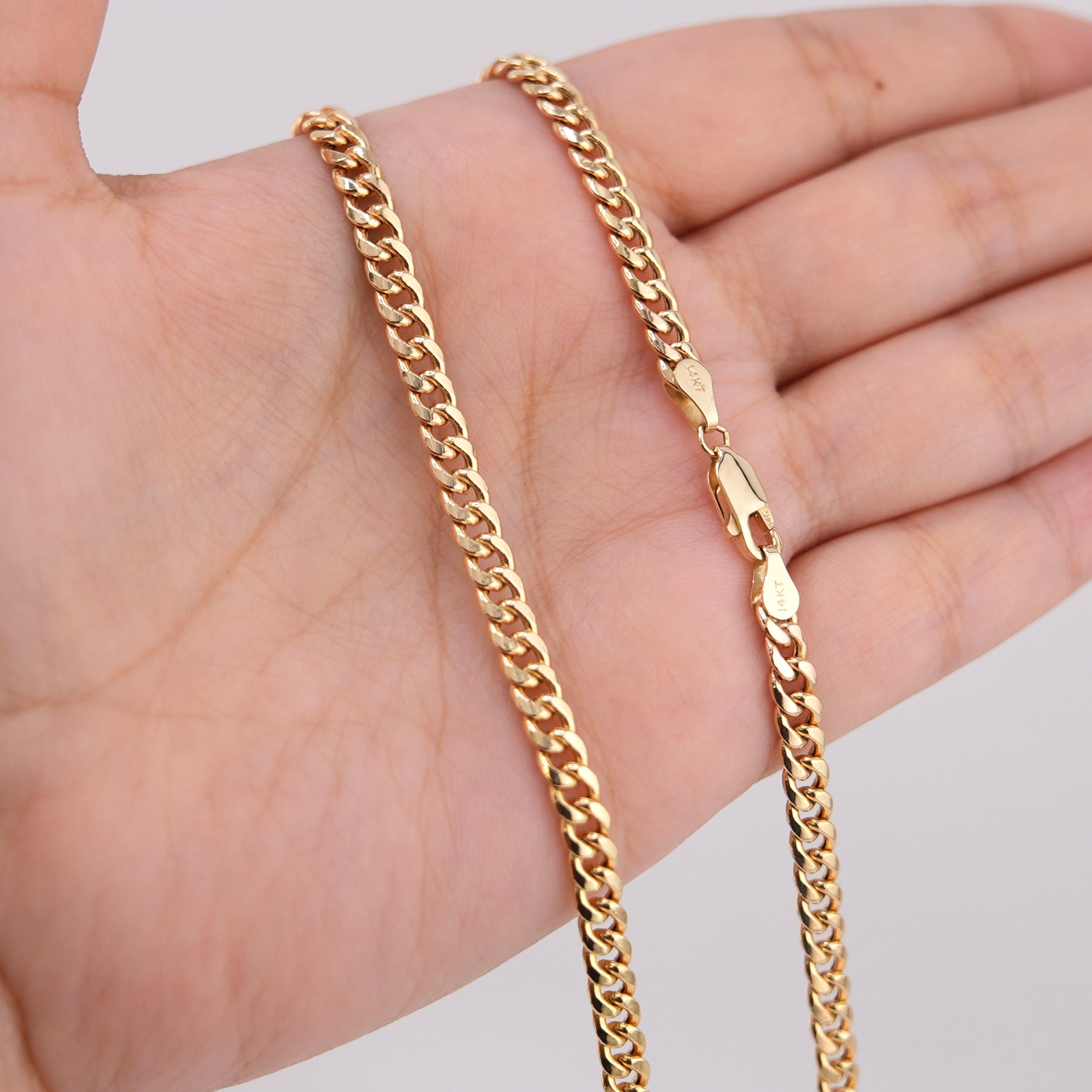 14k Gold Hollow Miami Cuban Chain 4.5mm