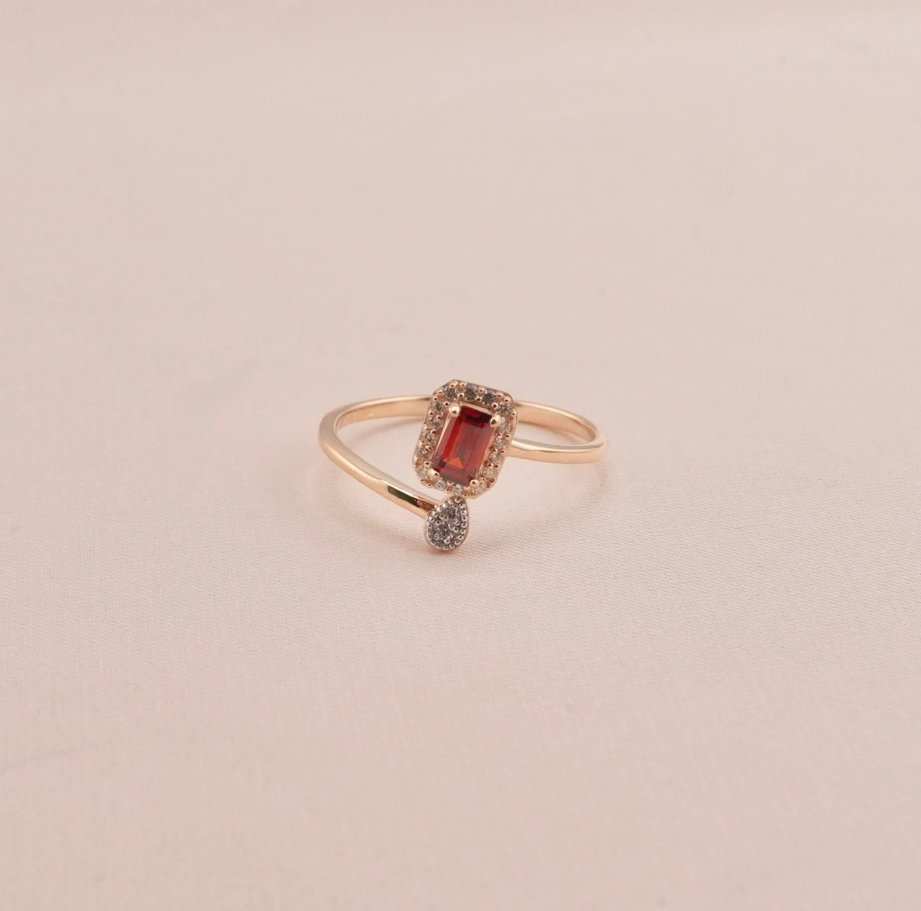 14k Gold Birthstone Ring. 023