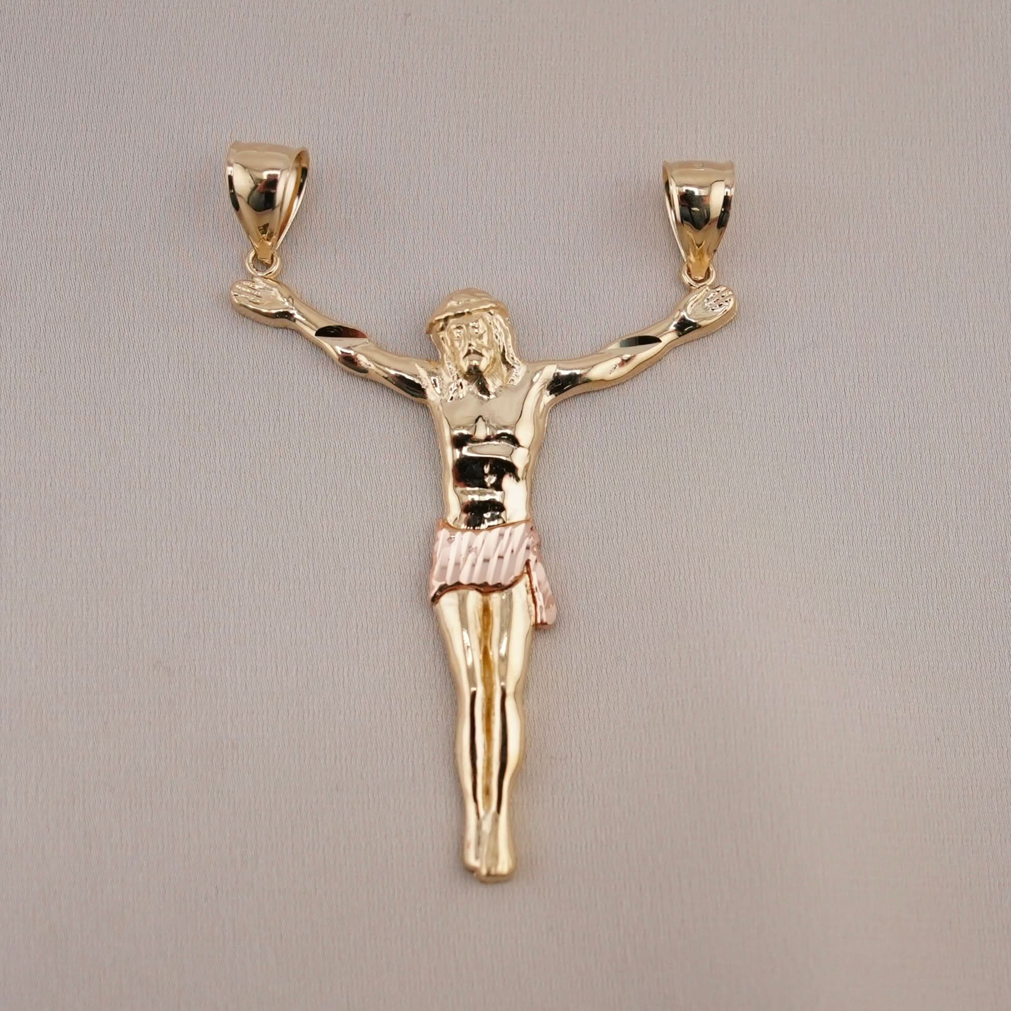 14k Gold Large Jesus Pendant
