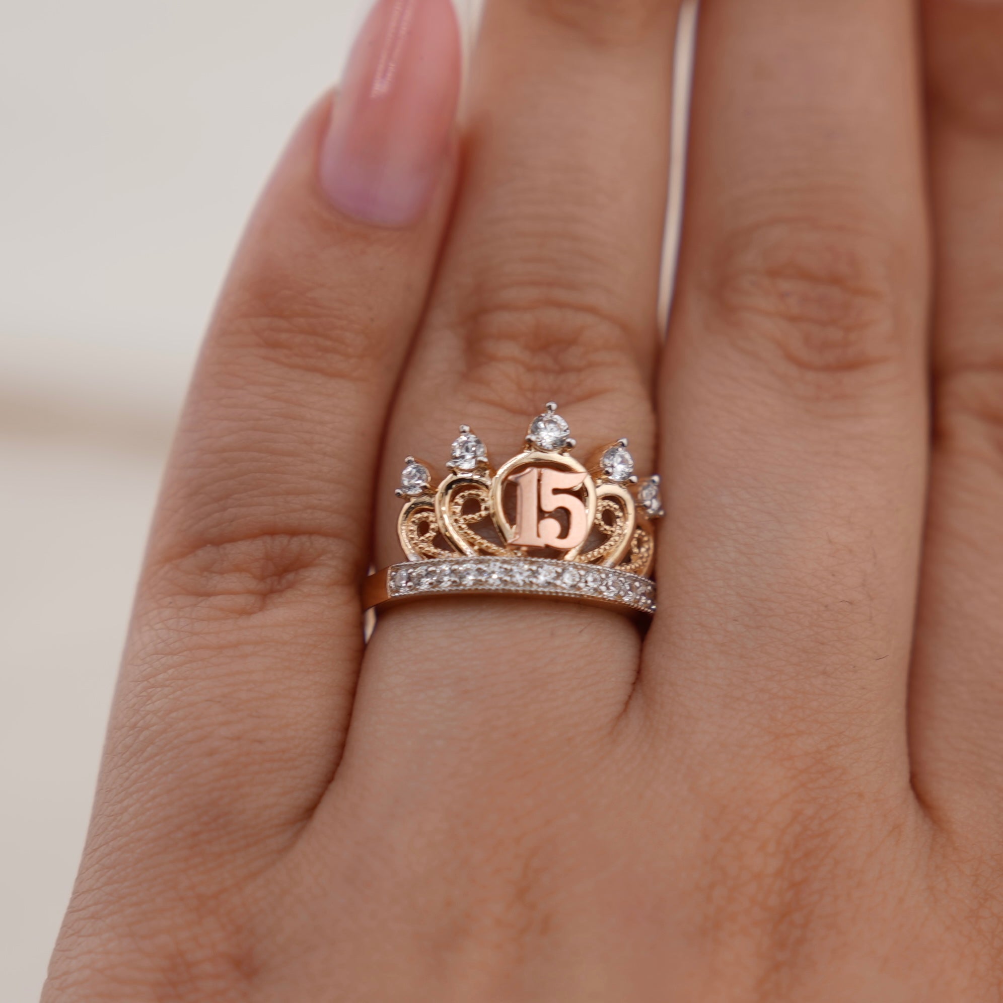 14k Gold Quince Crown Ring