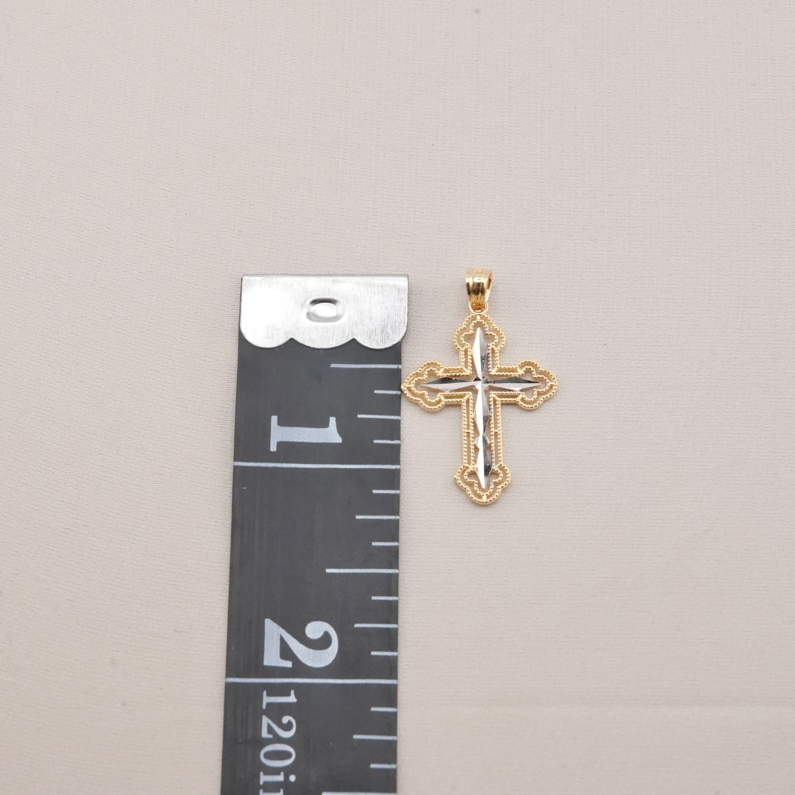 14k Gold Cross Chain Set