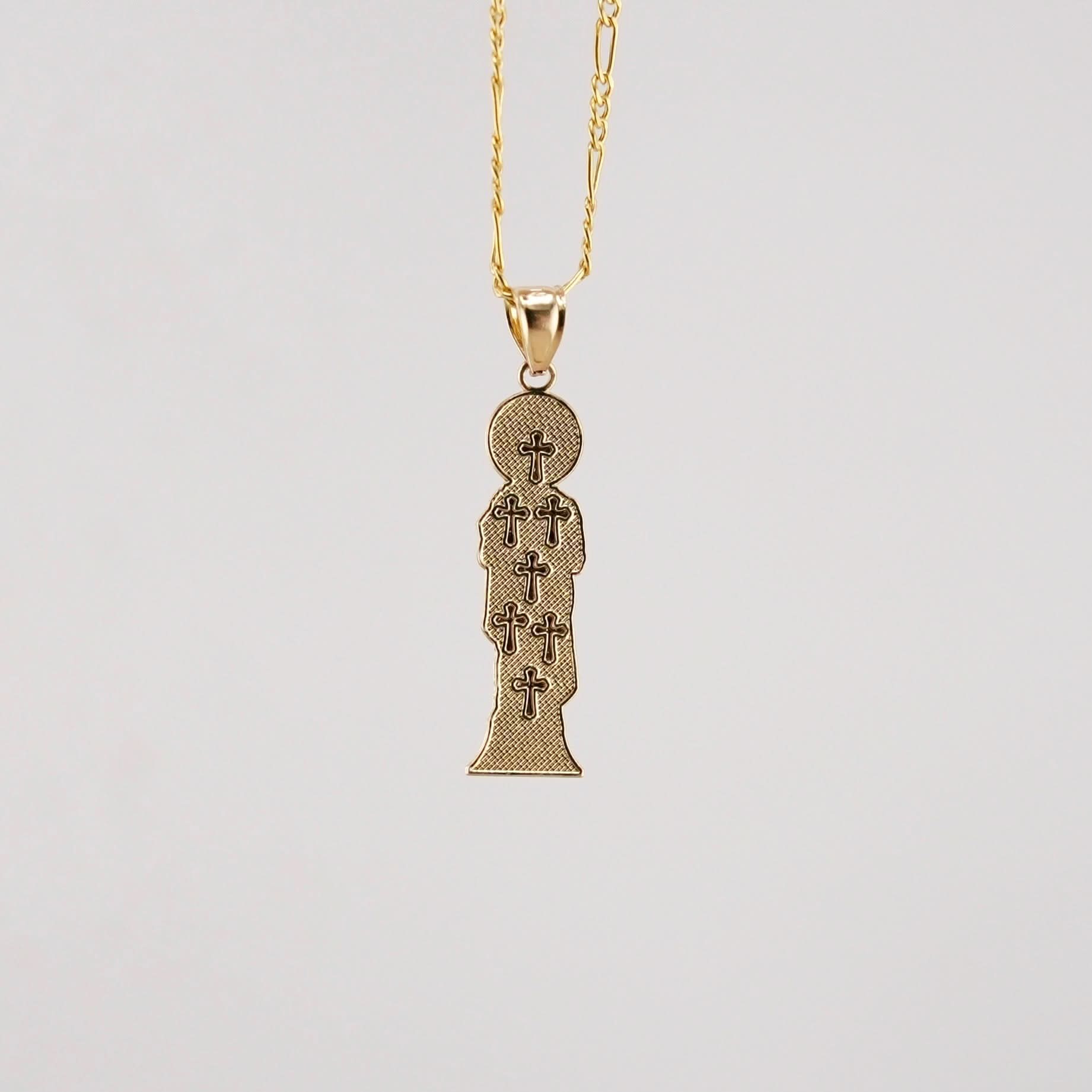 14k Gold Small San Judas Chain Set