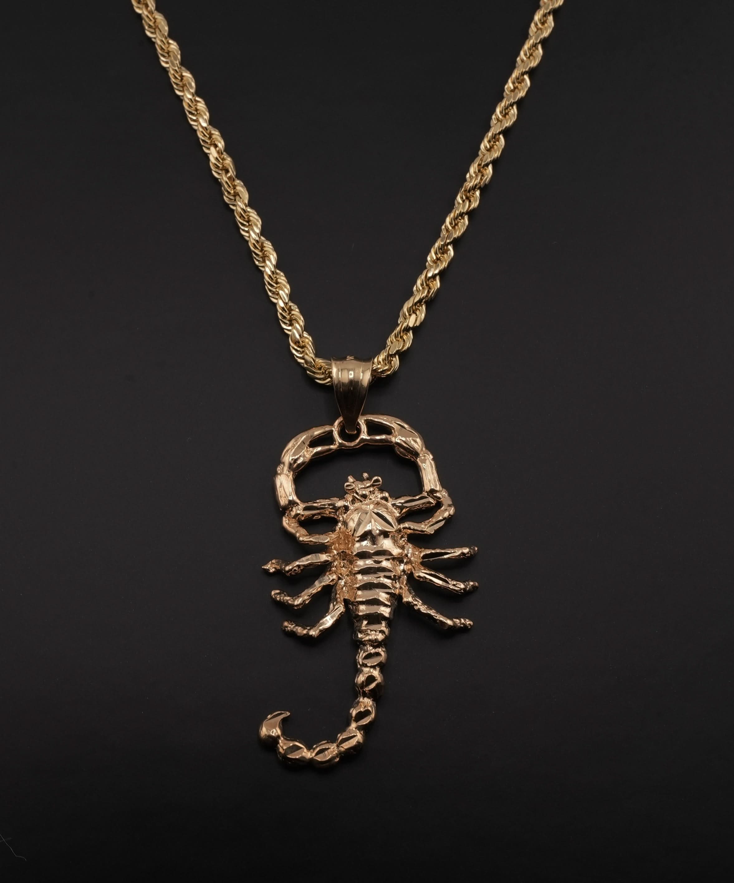 14K Gold Scorpion Chain Set