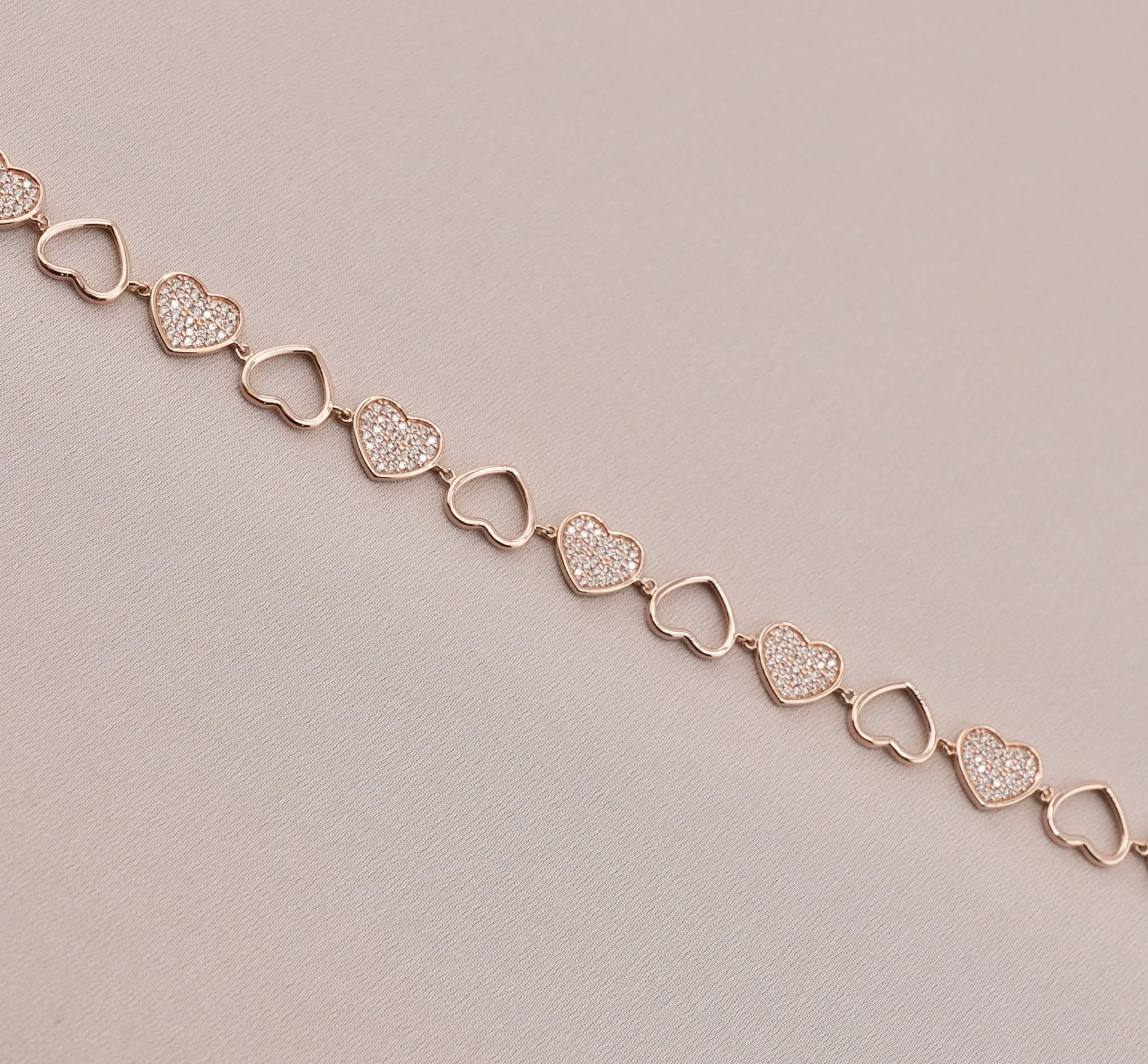 14K Gold Heart Women's Bracelet.
