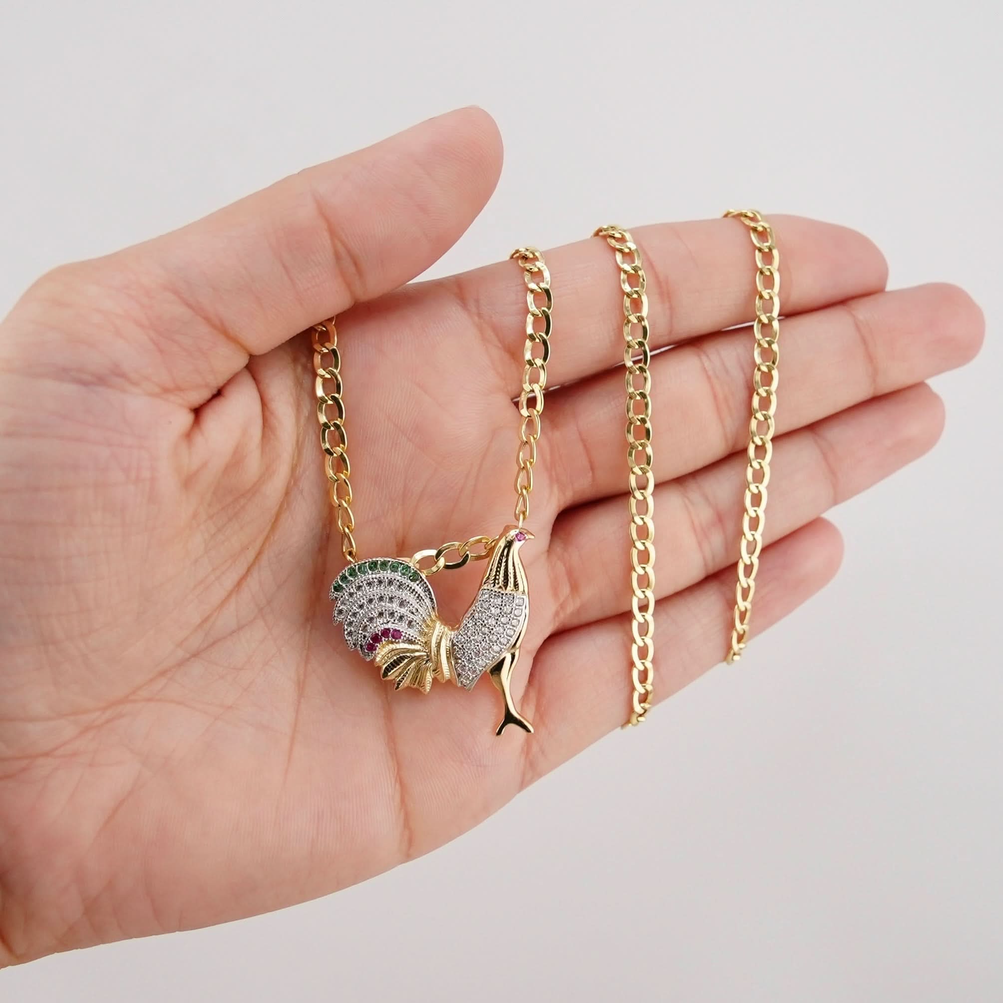 14k Gold Medium Gallo Chain Set