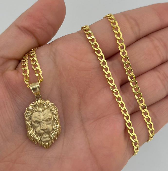 14k Gold Lion Chain Set . P43-04