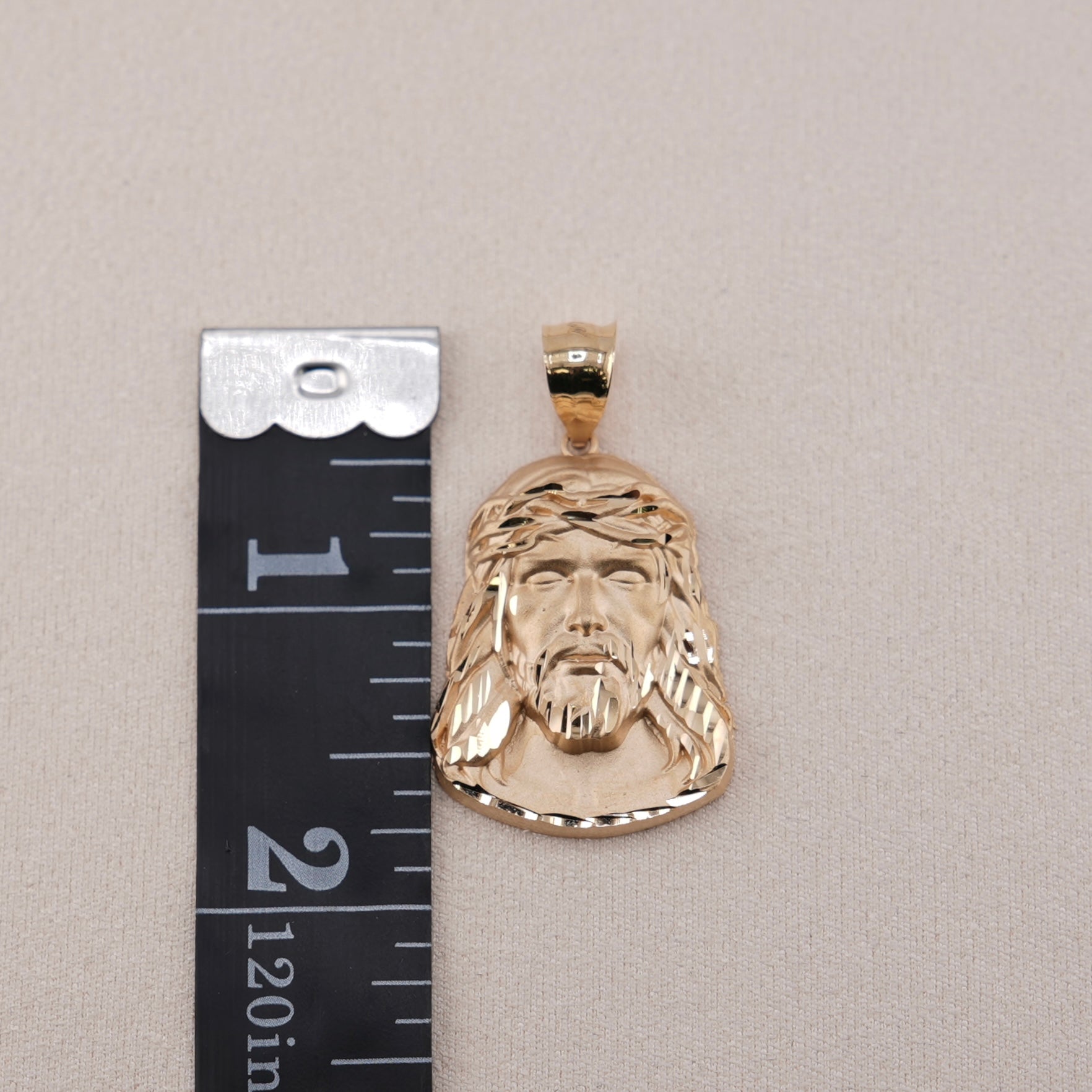 14k Gold Medium Jesus Pendant