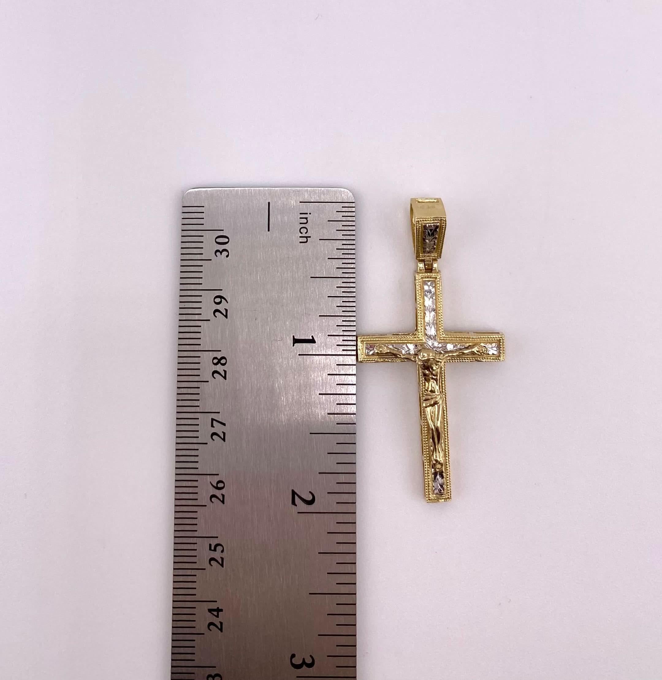 14k Gold Cross Pendant or Chain Set