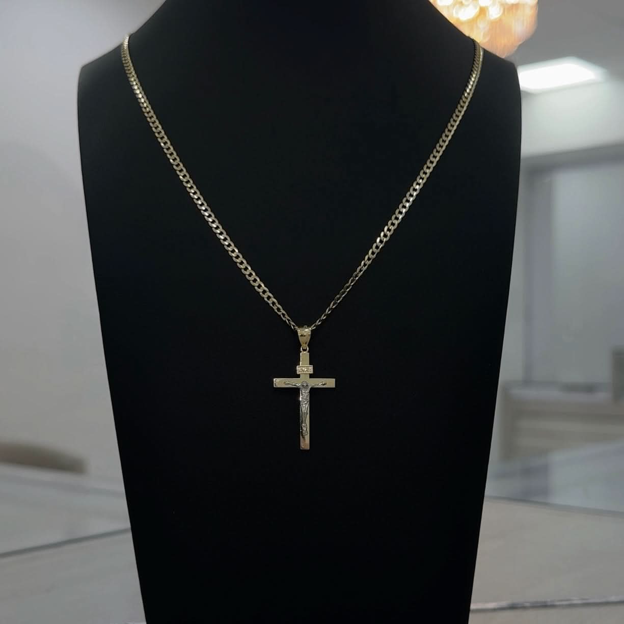 Cross Chain Rupa 14k Gold Small Cross Chain Set