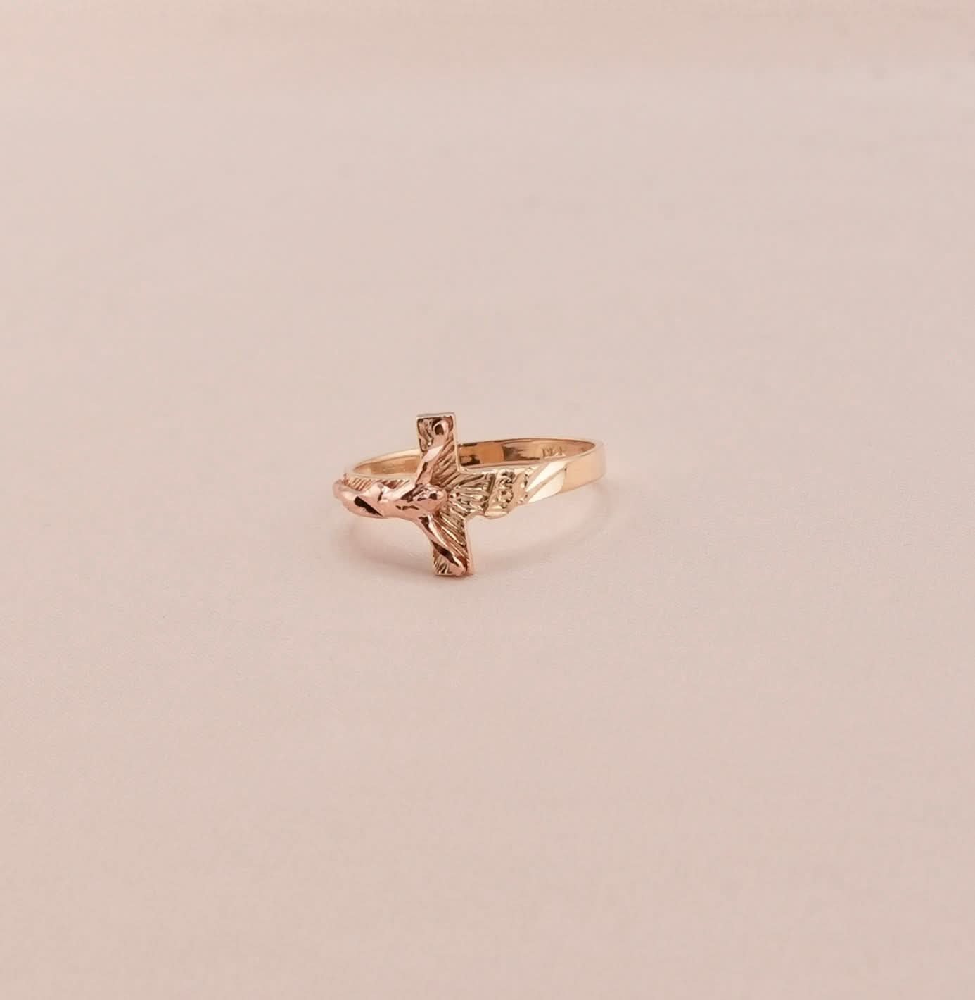 14K Gold Cross Women’s Ring