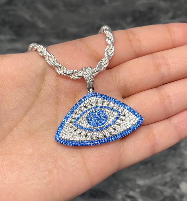 Evile Eye Chain Set Silver .925