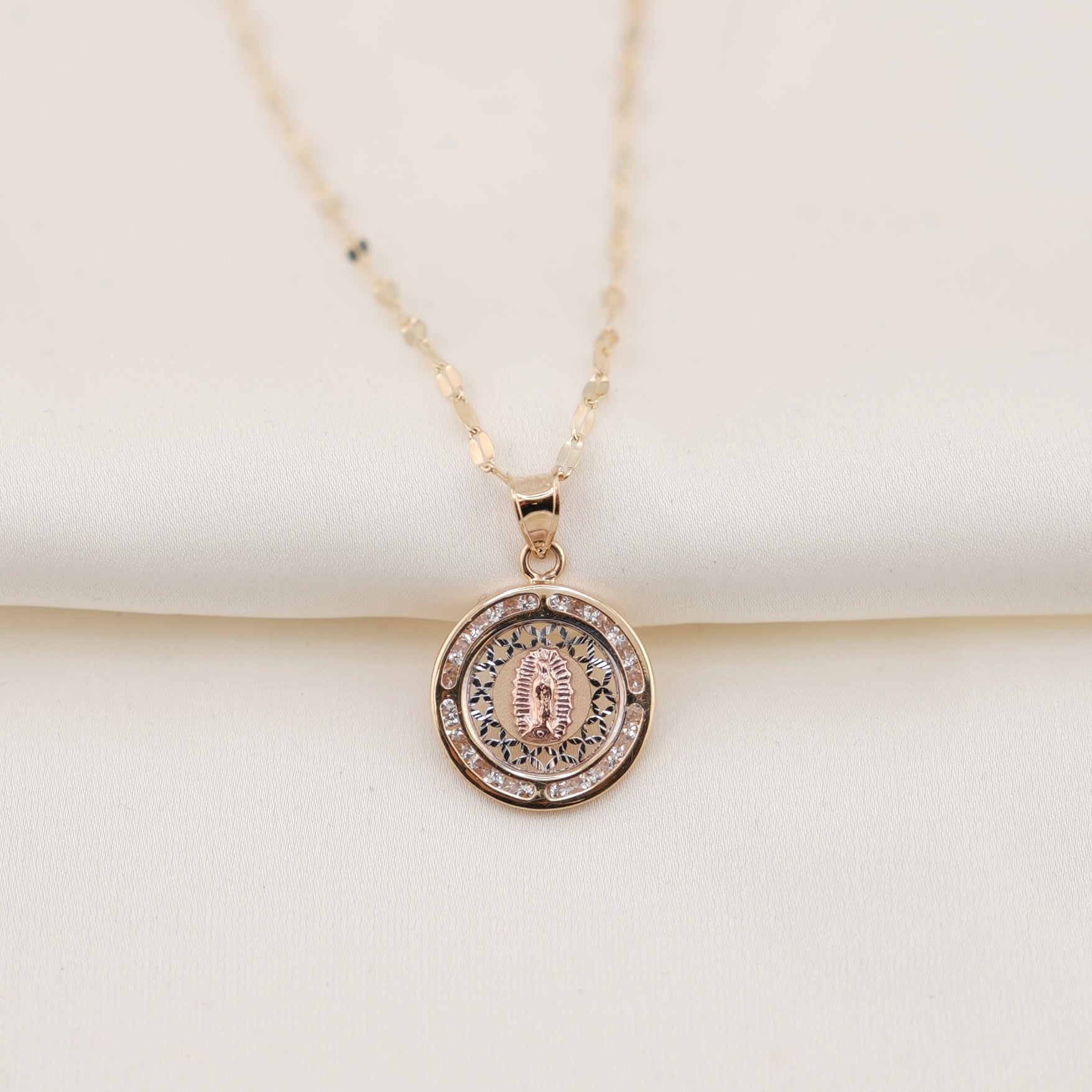 14k Gold Virgencita Chain Set