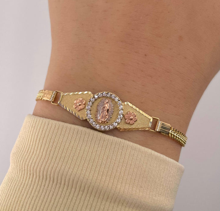 14k Gold Virgencita Women’s Bracelet CBB#38