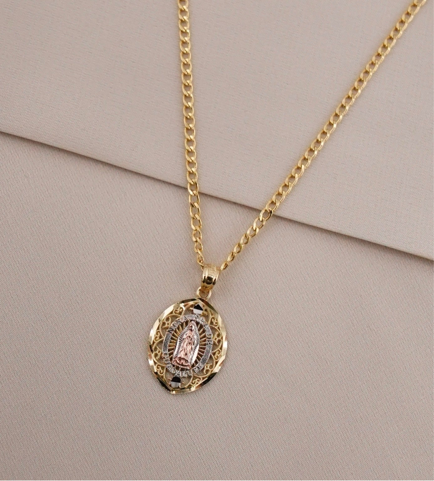 14k Gold Virgencita Chain Set