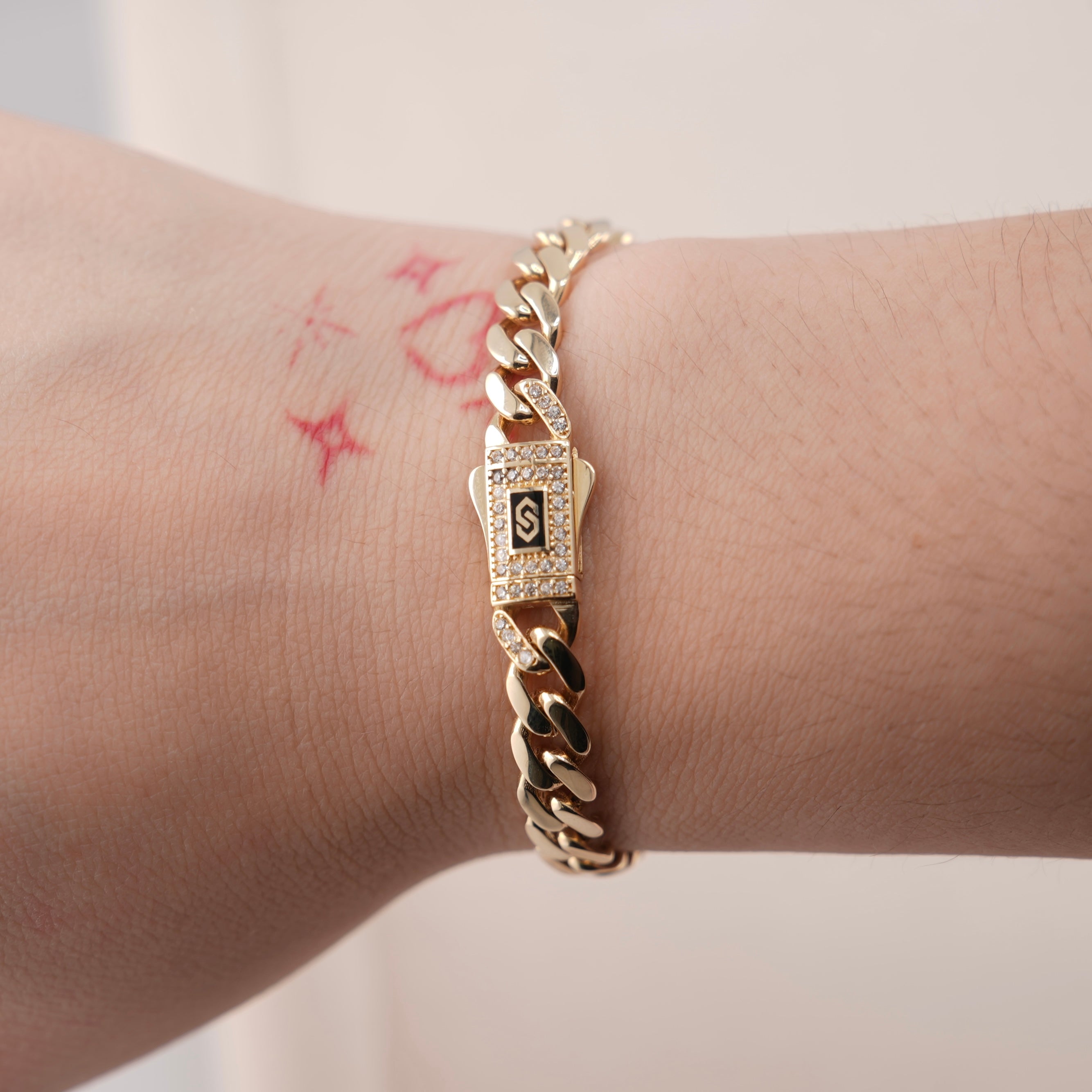 14k Gold Hollow Cuban Bracelet 6.5mm