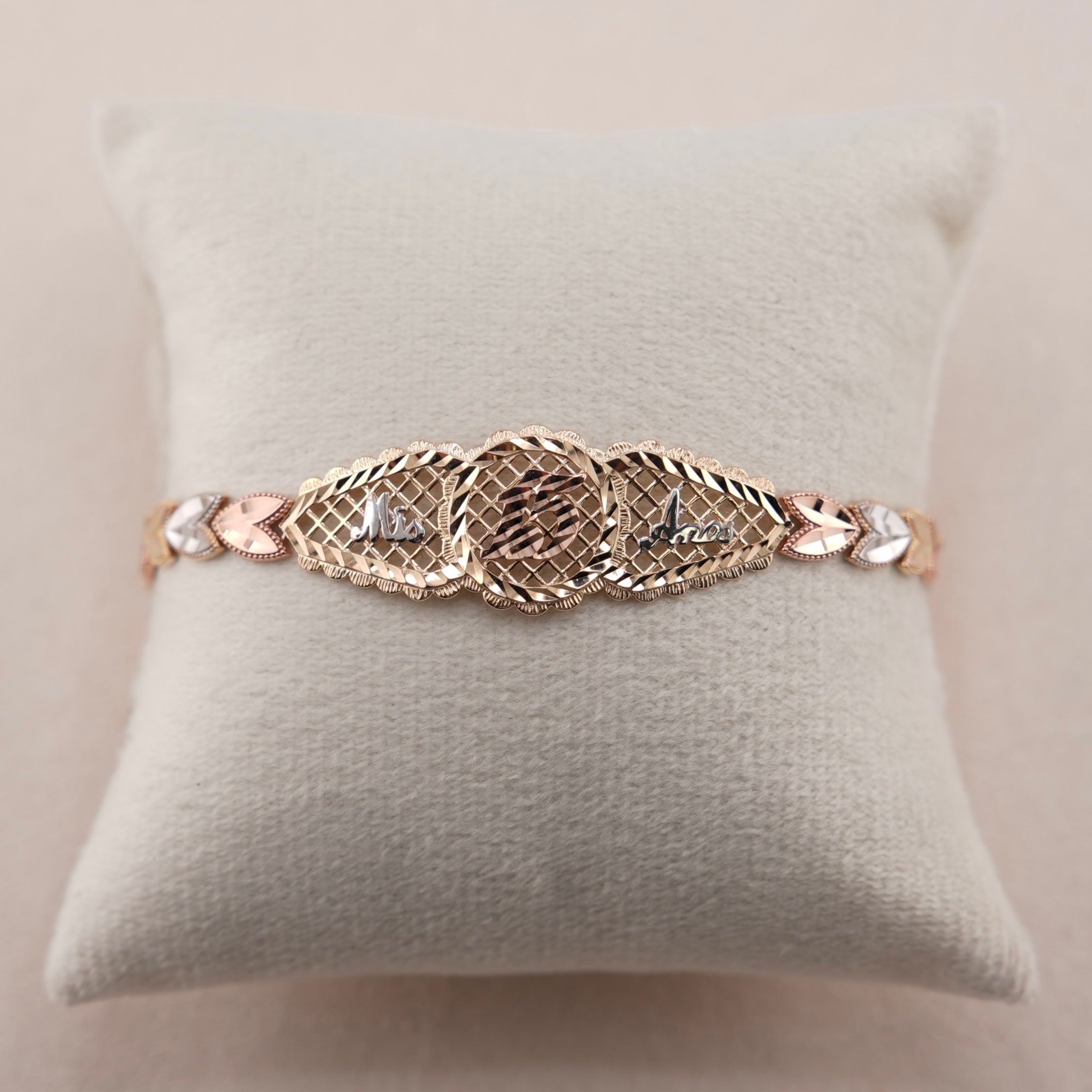 14k Gold Quinceañera Bracelet
