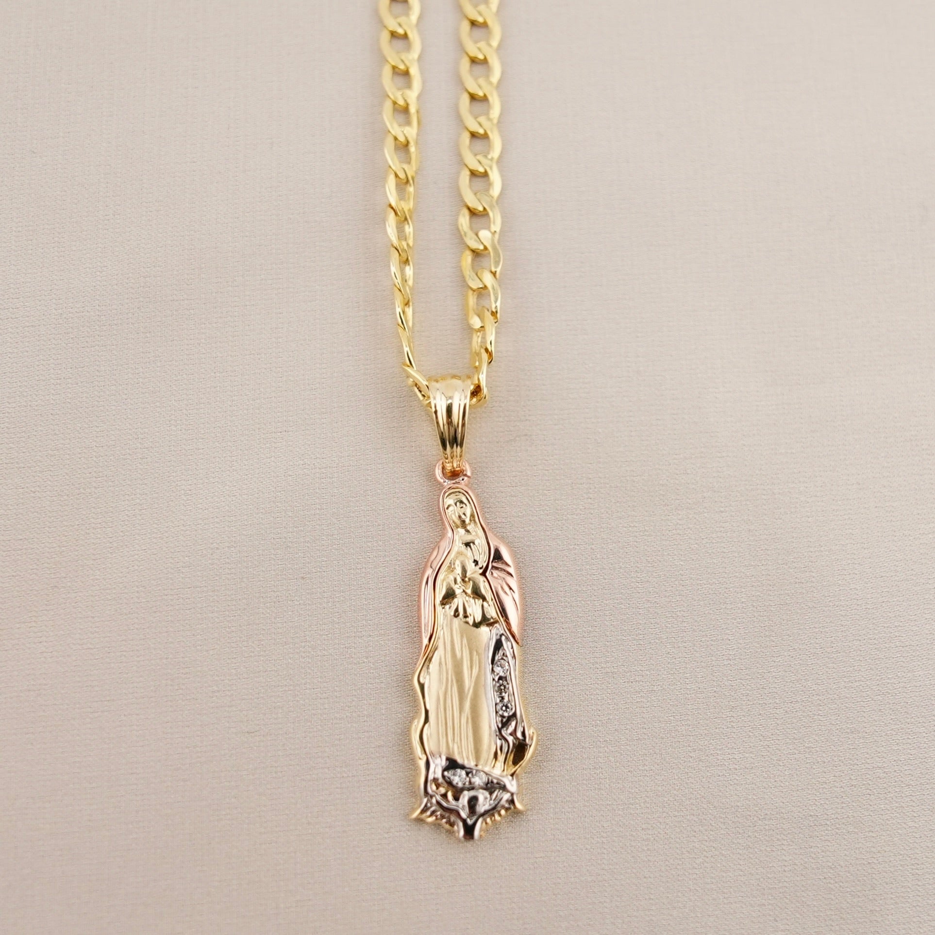 14k Gold Virgencita Chain Set