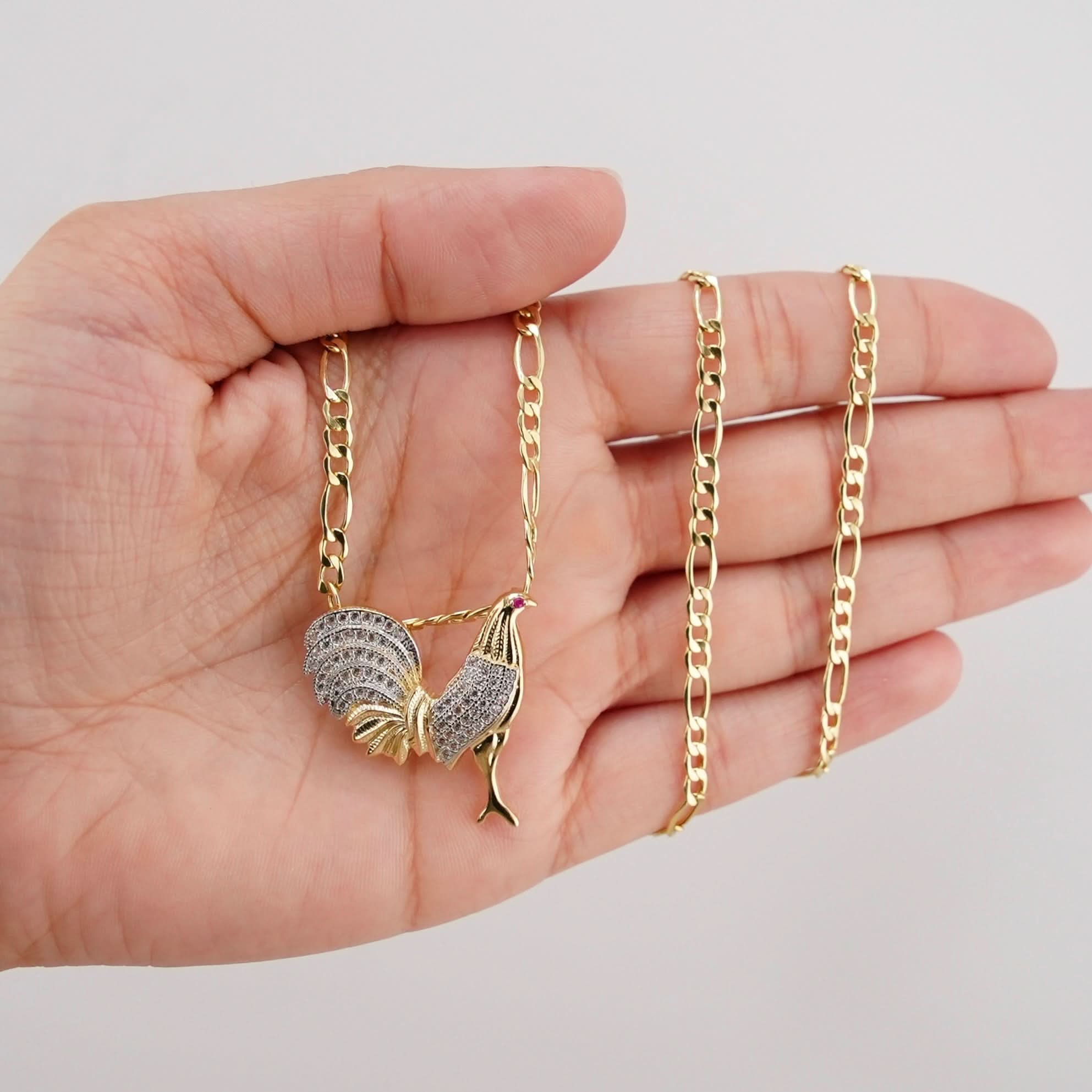 14k Gold Medium Gallo Chain Set