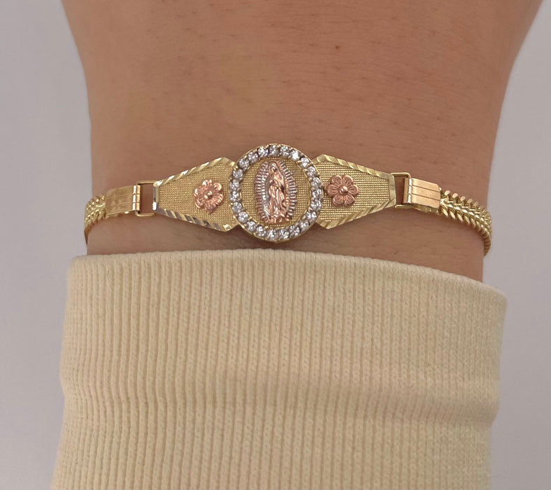 14k Gold Virgencita Women’s Bracelet CBB#38