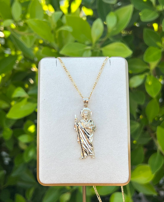 14k Gold San Judas Pendant or Chain Set  CBP#30