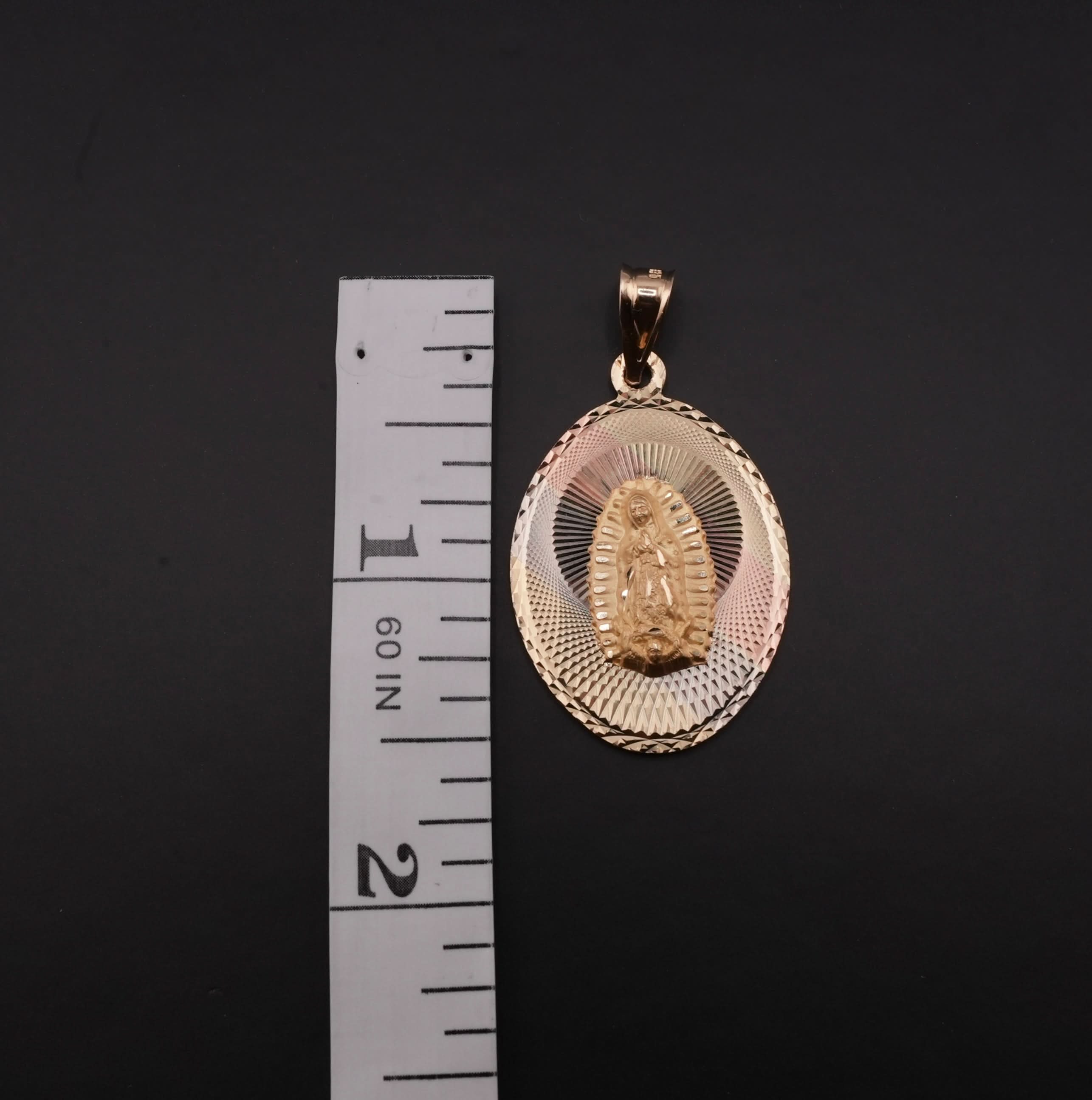 14k Gold Double Sided Virgencita & San Judas Chain Set