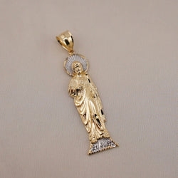 14k Gold Large San Judas Pendant