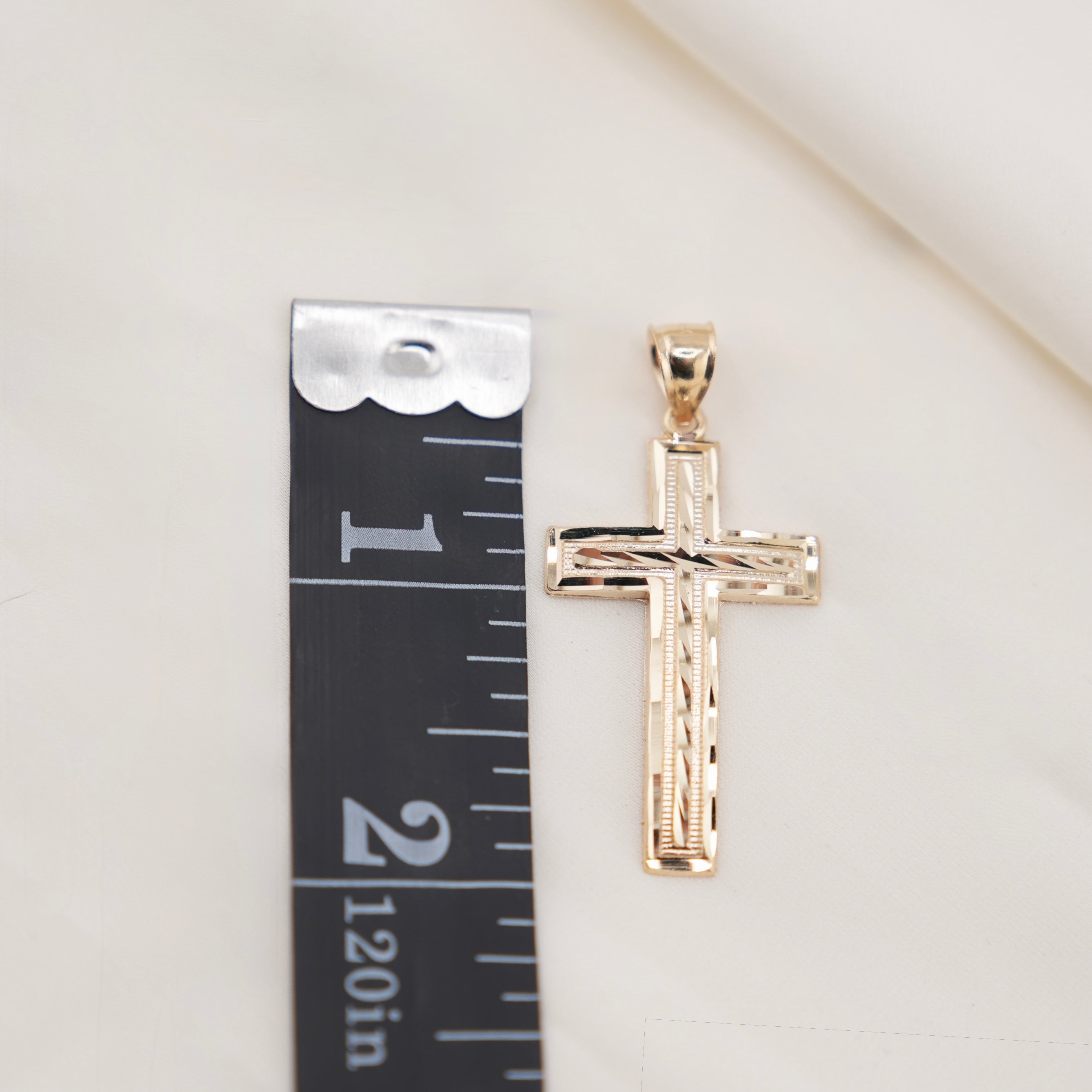 14k Gold Cross Chain Set
