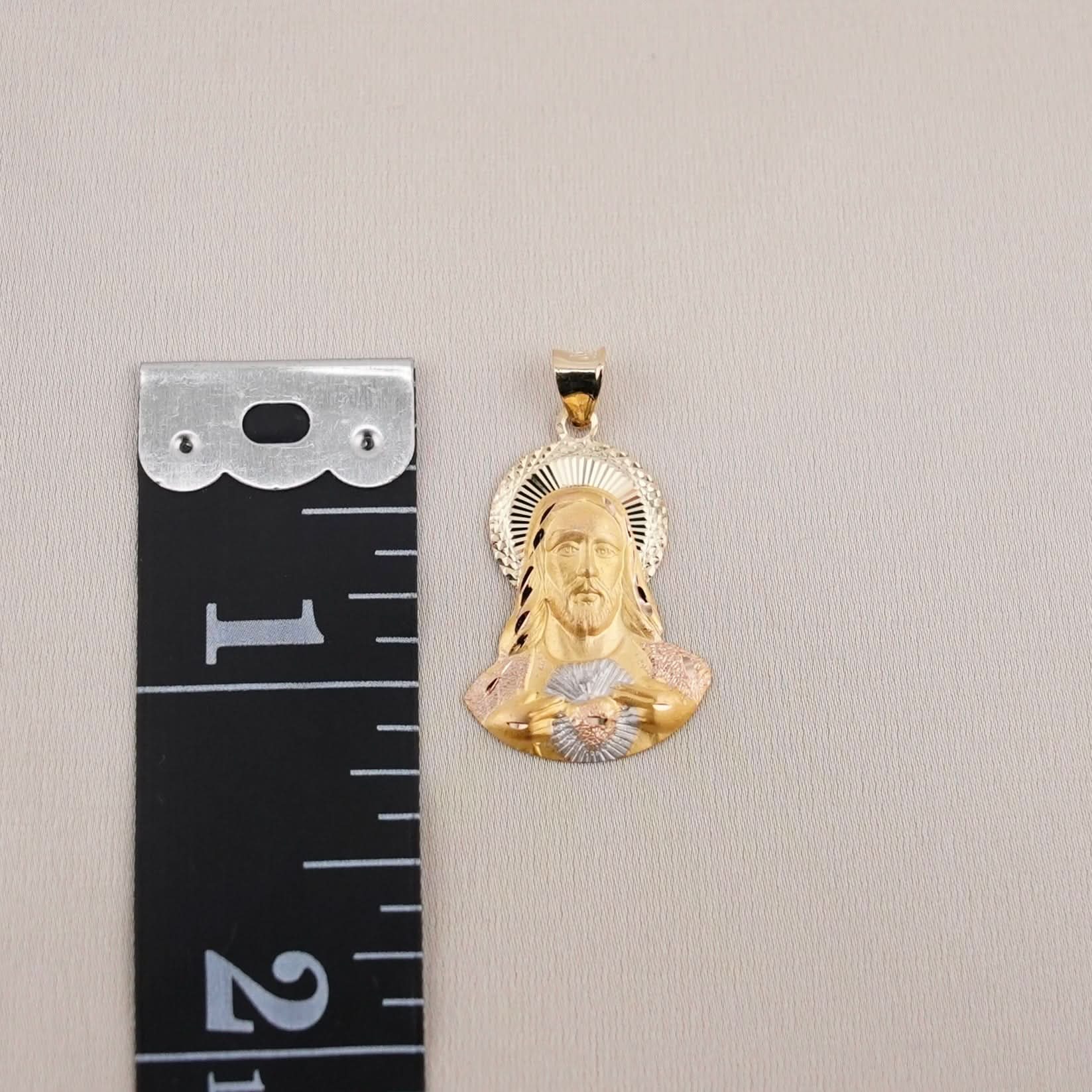 14k Gold Small Jesus Chain Set