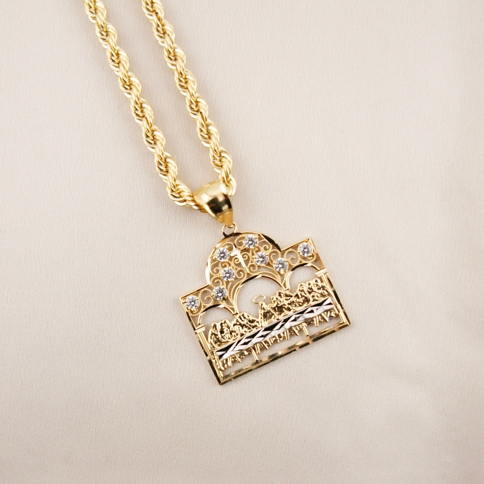 14k Gold Last Supper Chain Set