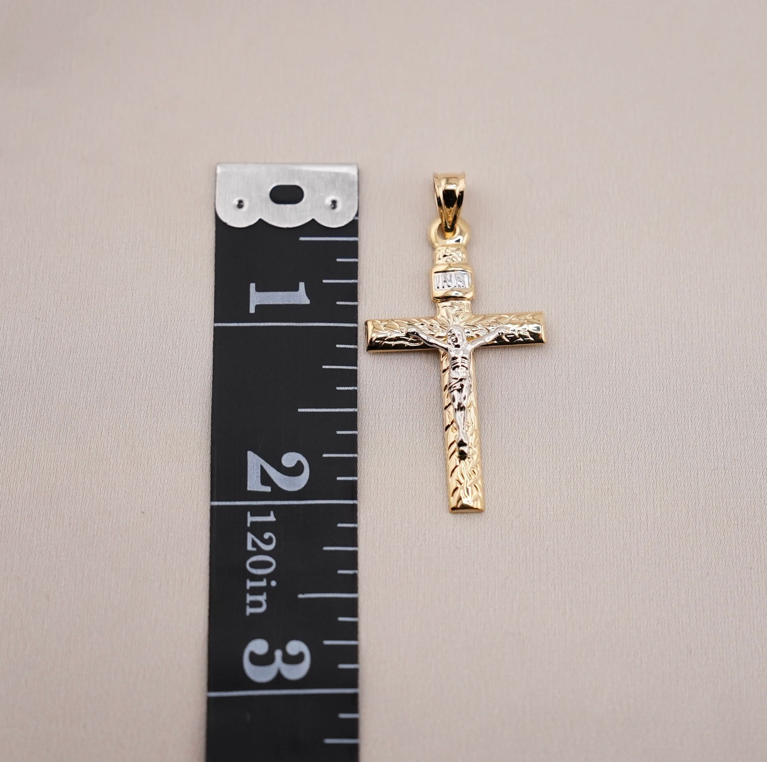 14k Gold Cross Chain Set