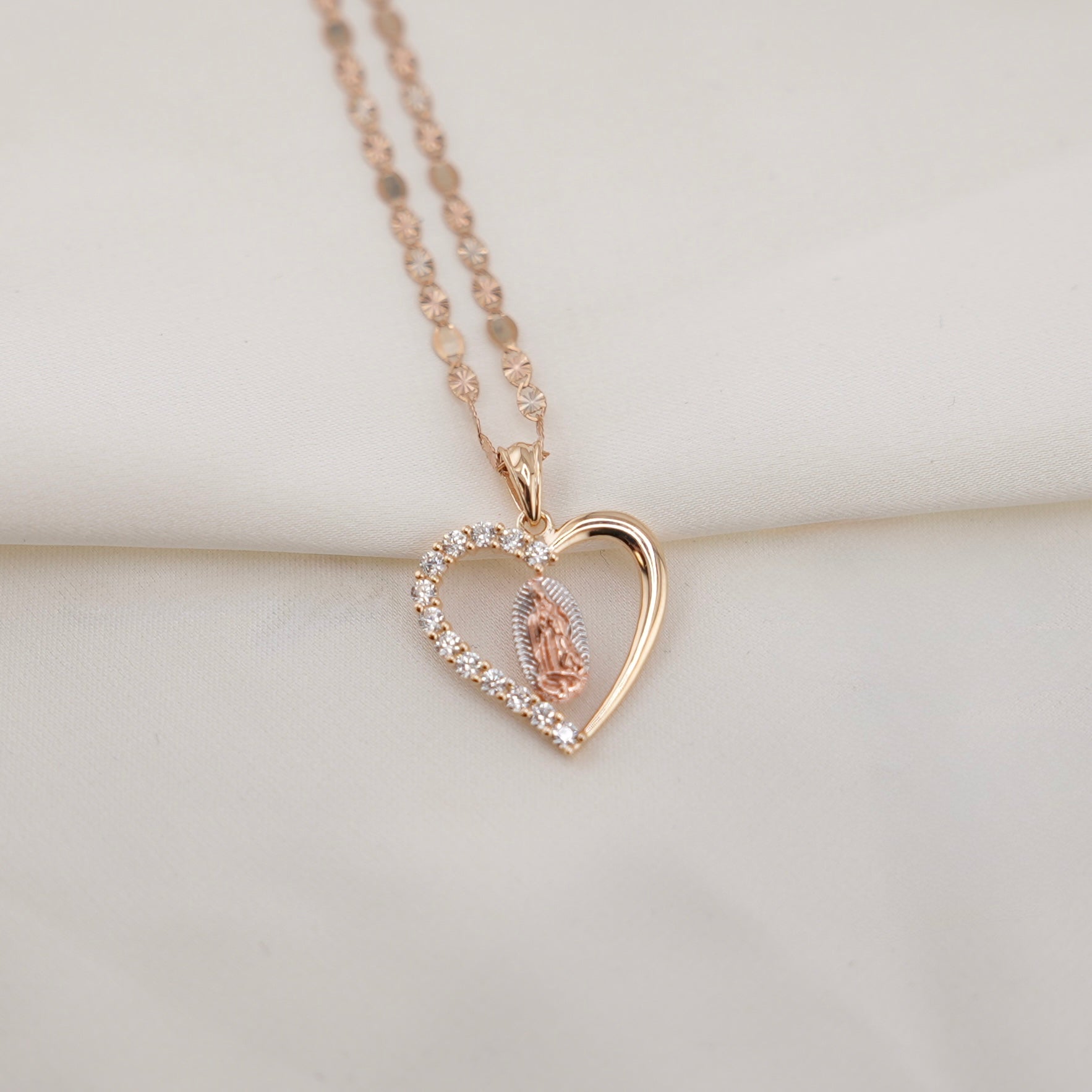 14k Gold Virgencita Chain Set